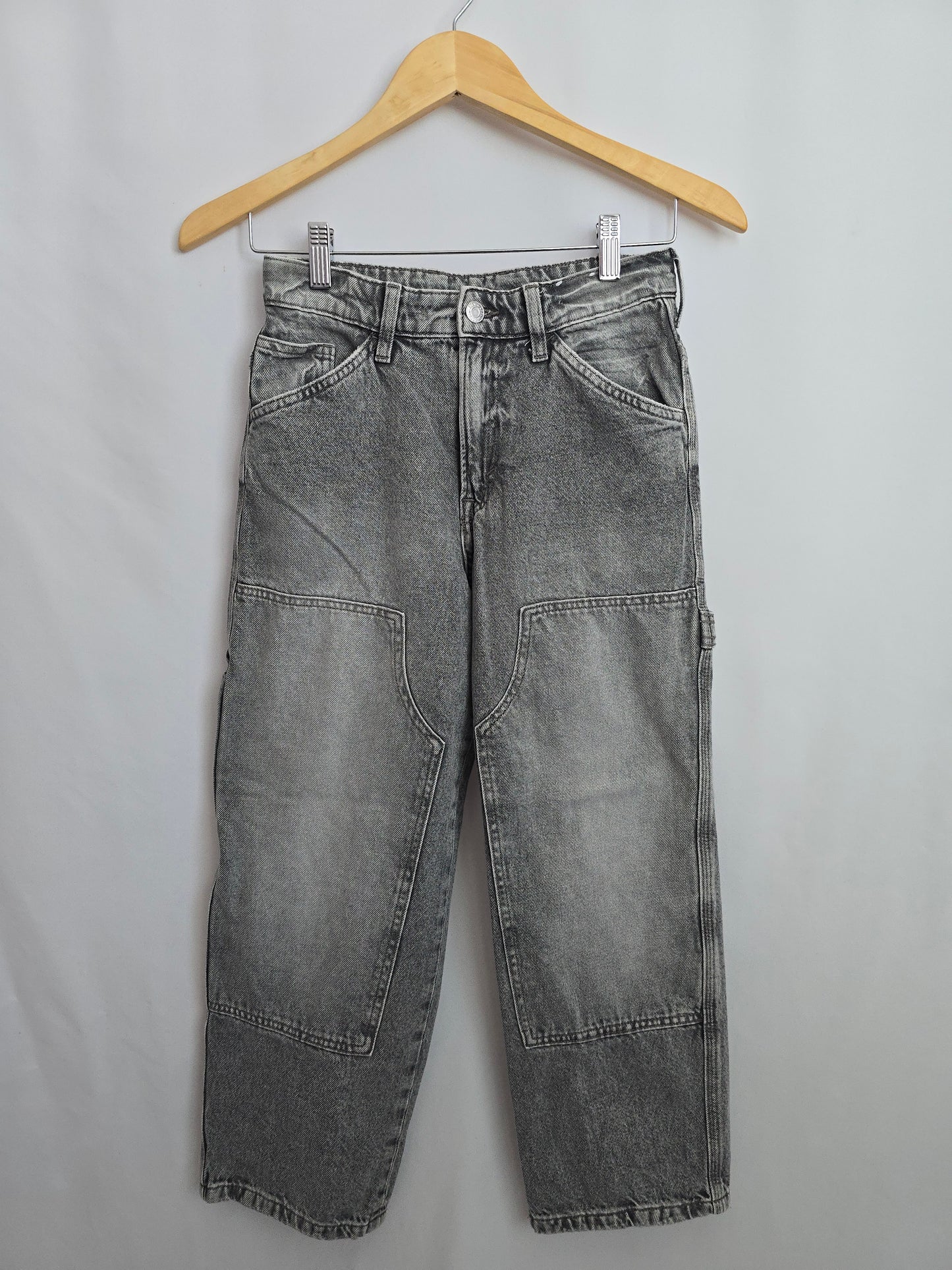 H&M Baggy Grey Wash Denim • 9-10 years