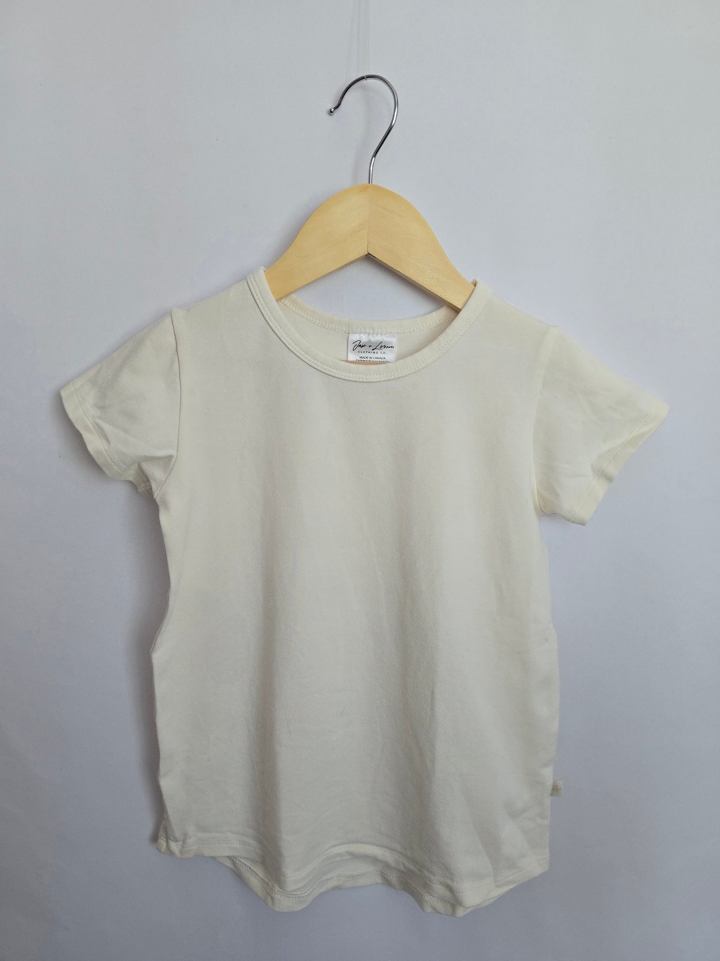 Jax & Lennon White Basic Tee • 3-4 years