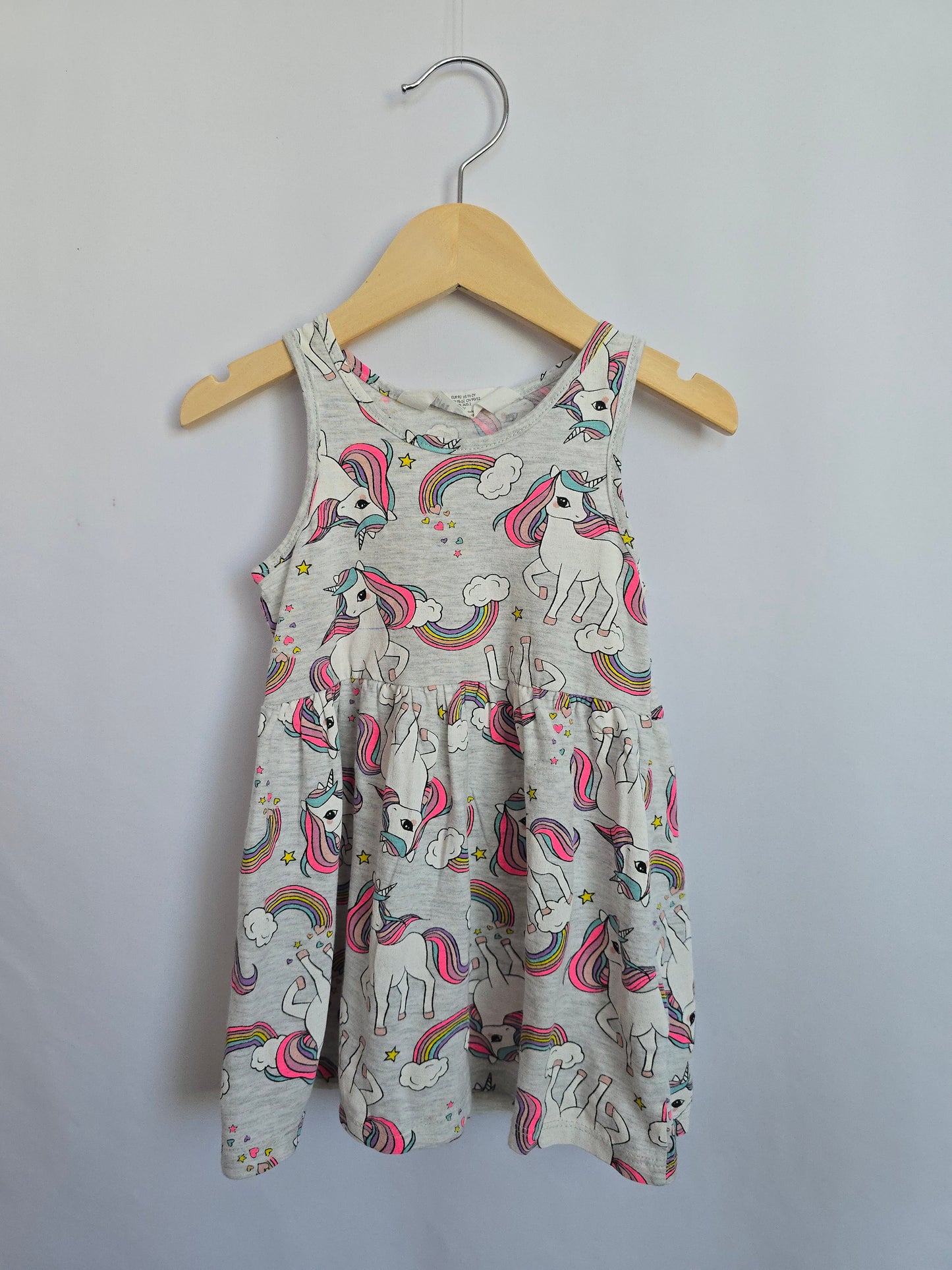 H&M Rainbow Unicorn Tank Dress • 18-24 months