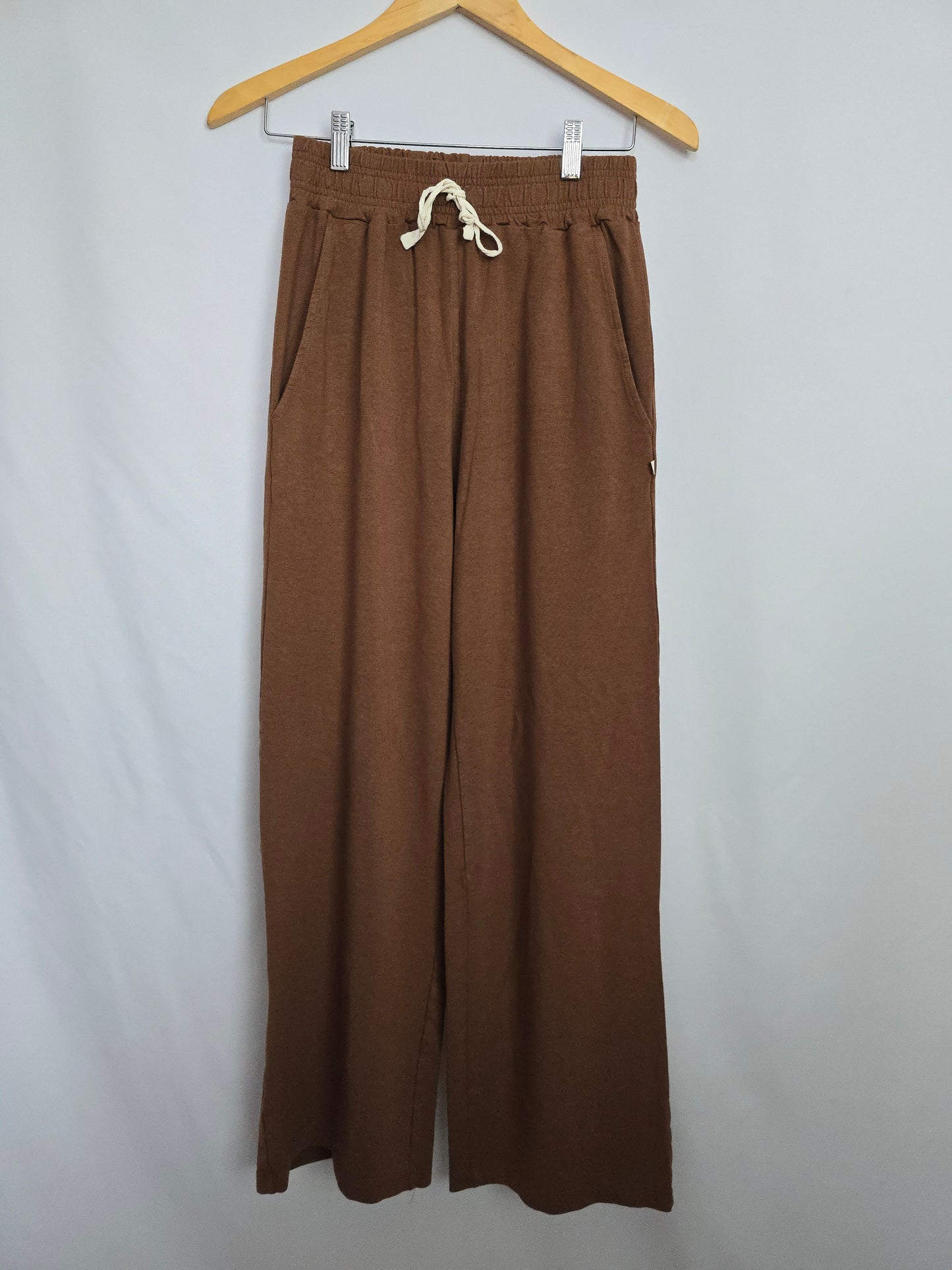 Jax & Lennon Cocoa Full Length Wide Leg Pant • X -Small