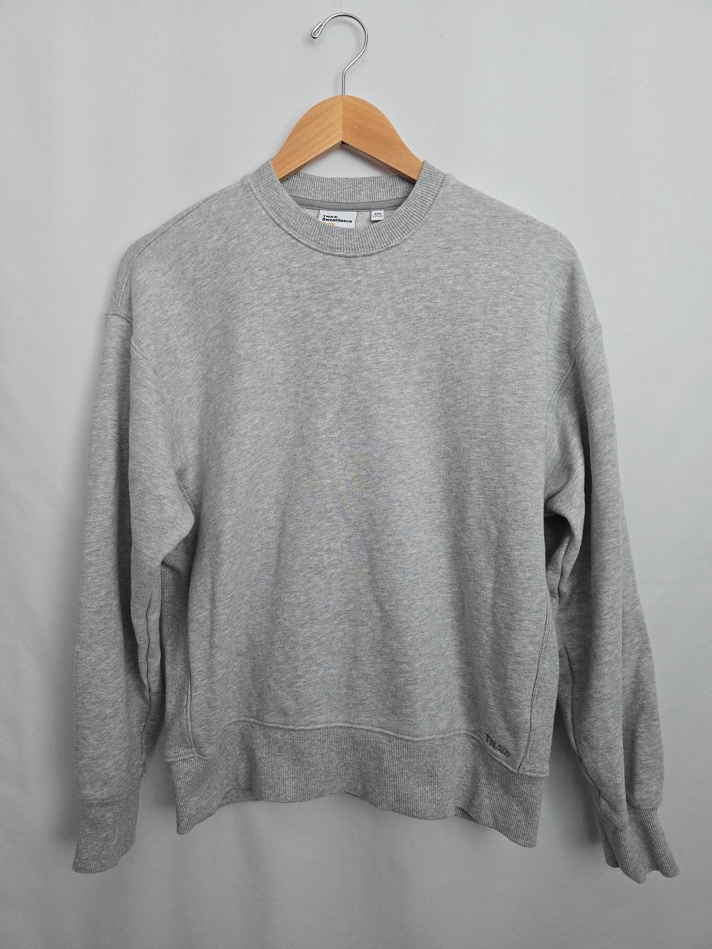 TNA Light Grey Terry Fleece Boyfriend Fit • XX-Small