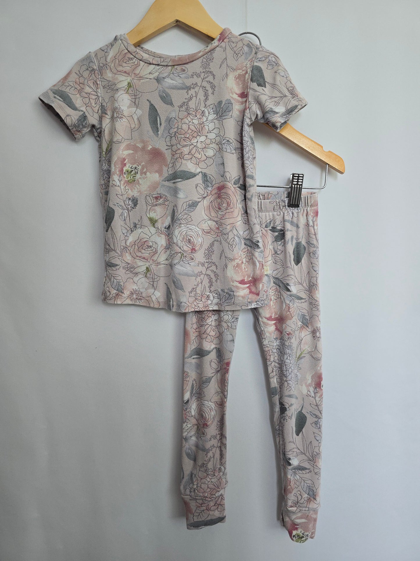 PLAY Jax & Lennon Watercolor Floral Pajama Set • 3-4 years