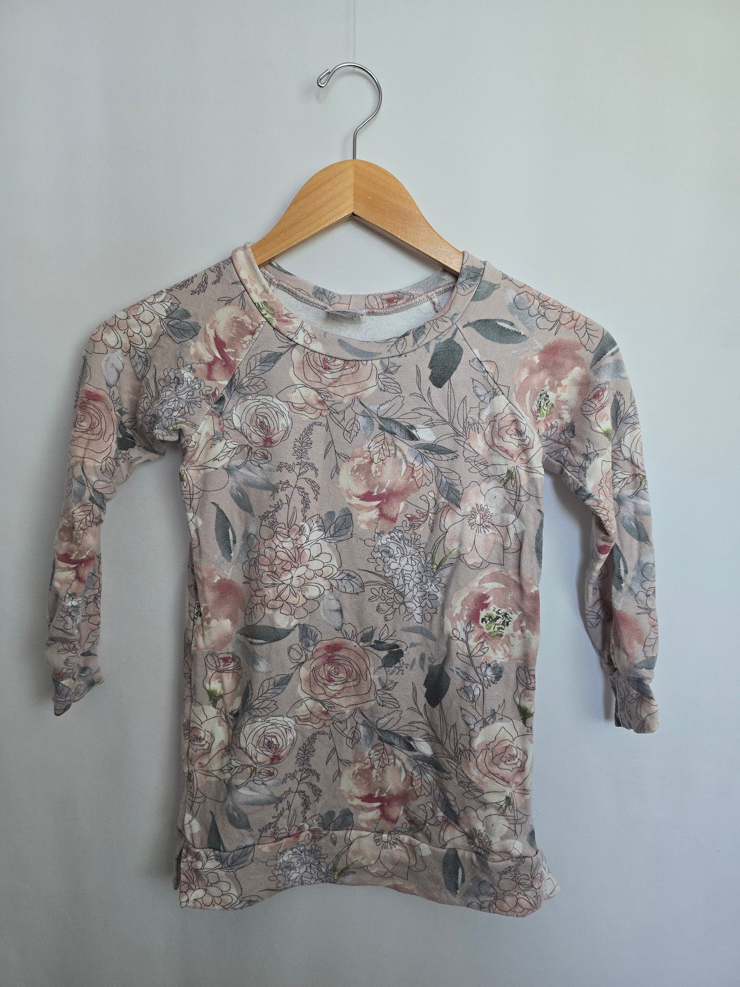 Jax & Lennon Watercolor Floral Sweater Dress • 4-5 years