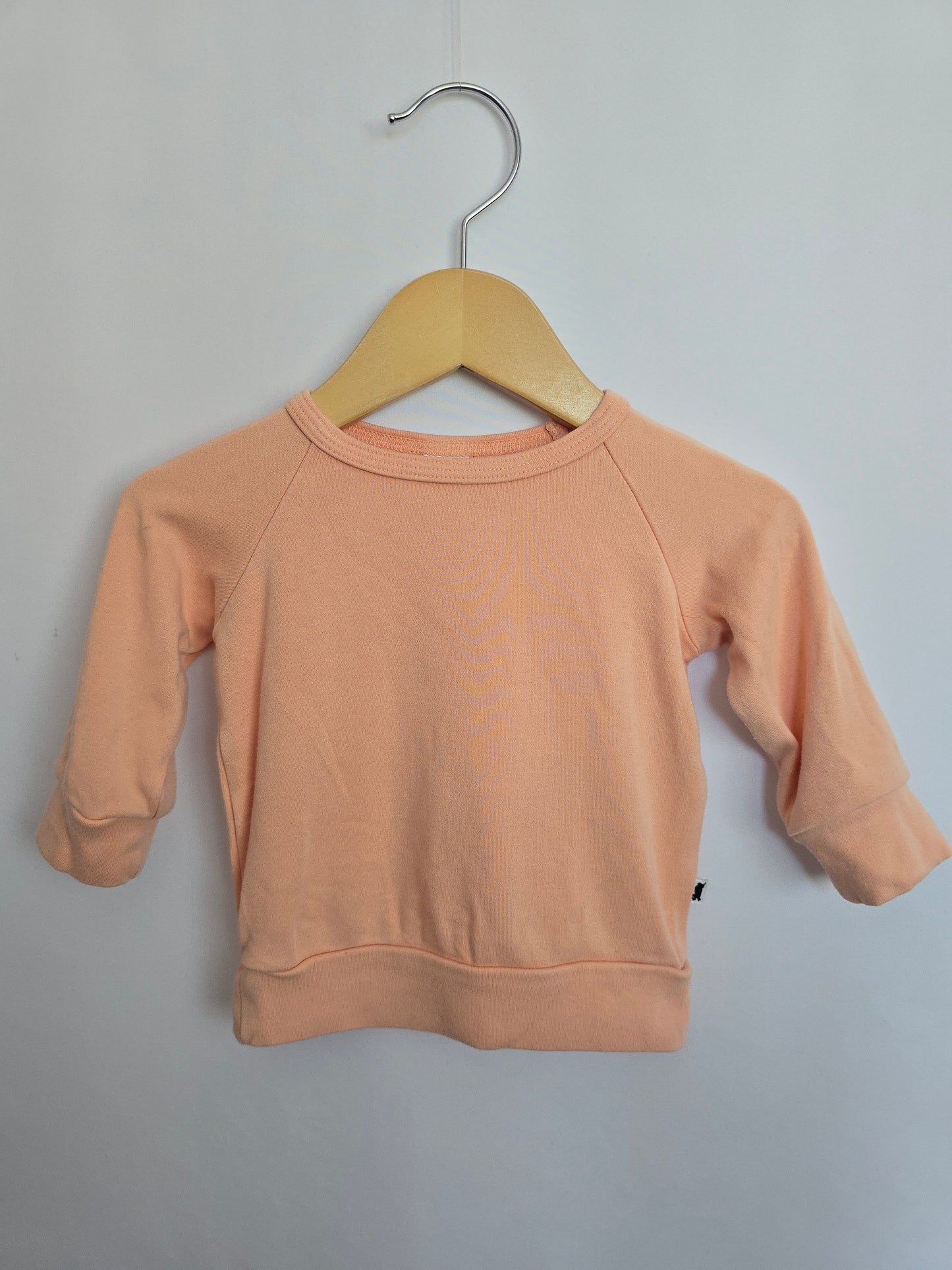 Little & Lively Peach Crewneck • 0-6 months
