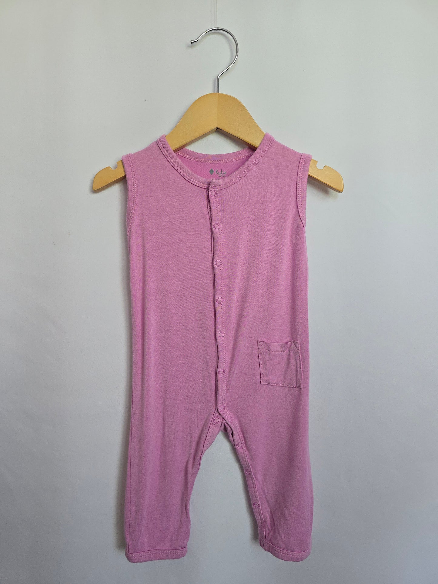 Kyte Tank Romper Bubblegum • 6-12 months