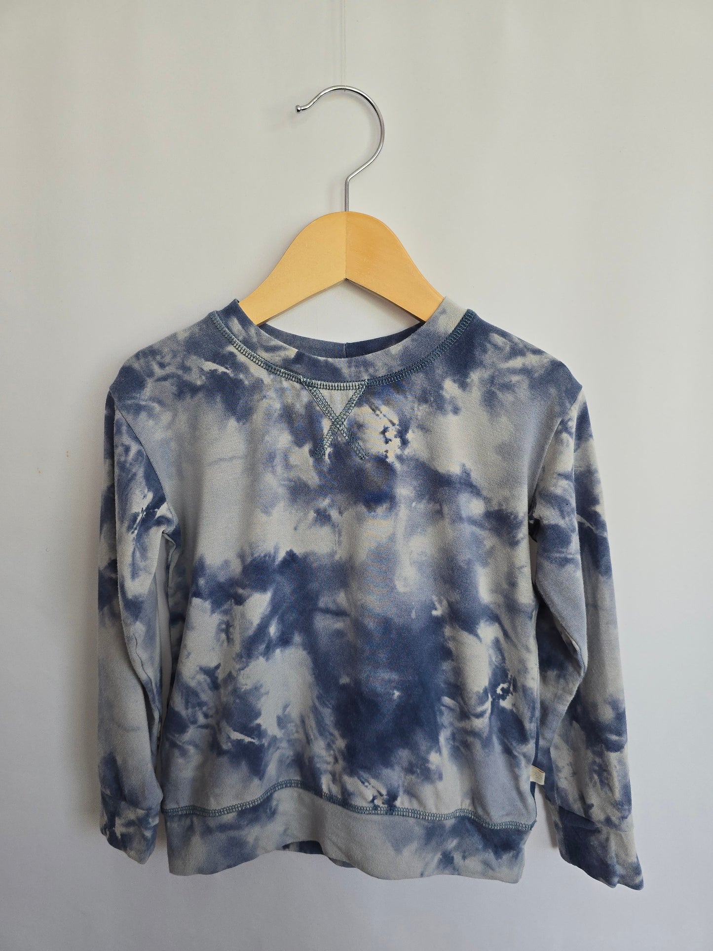 Jax & Lennon Blue Tie-Dye Crewneck • 2-3 years