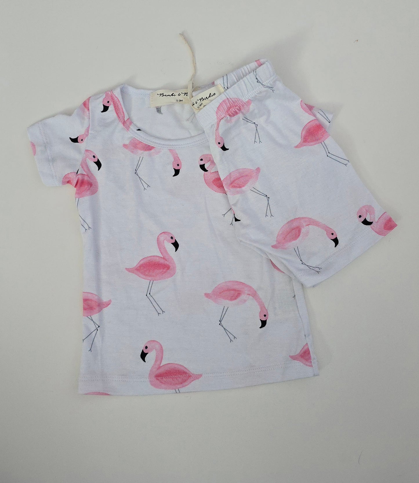 NEW Bambi & Birdie Flamingo Pajama Set • 0-6 months