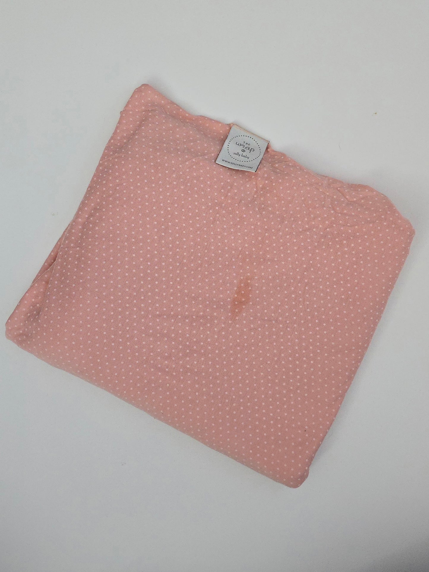Solly Baby Peach Polkadot Wrap *stain*