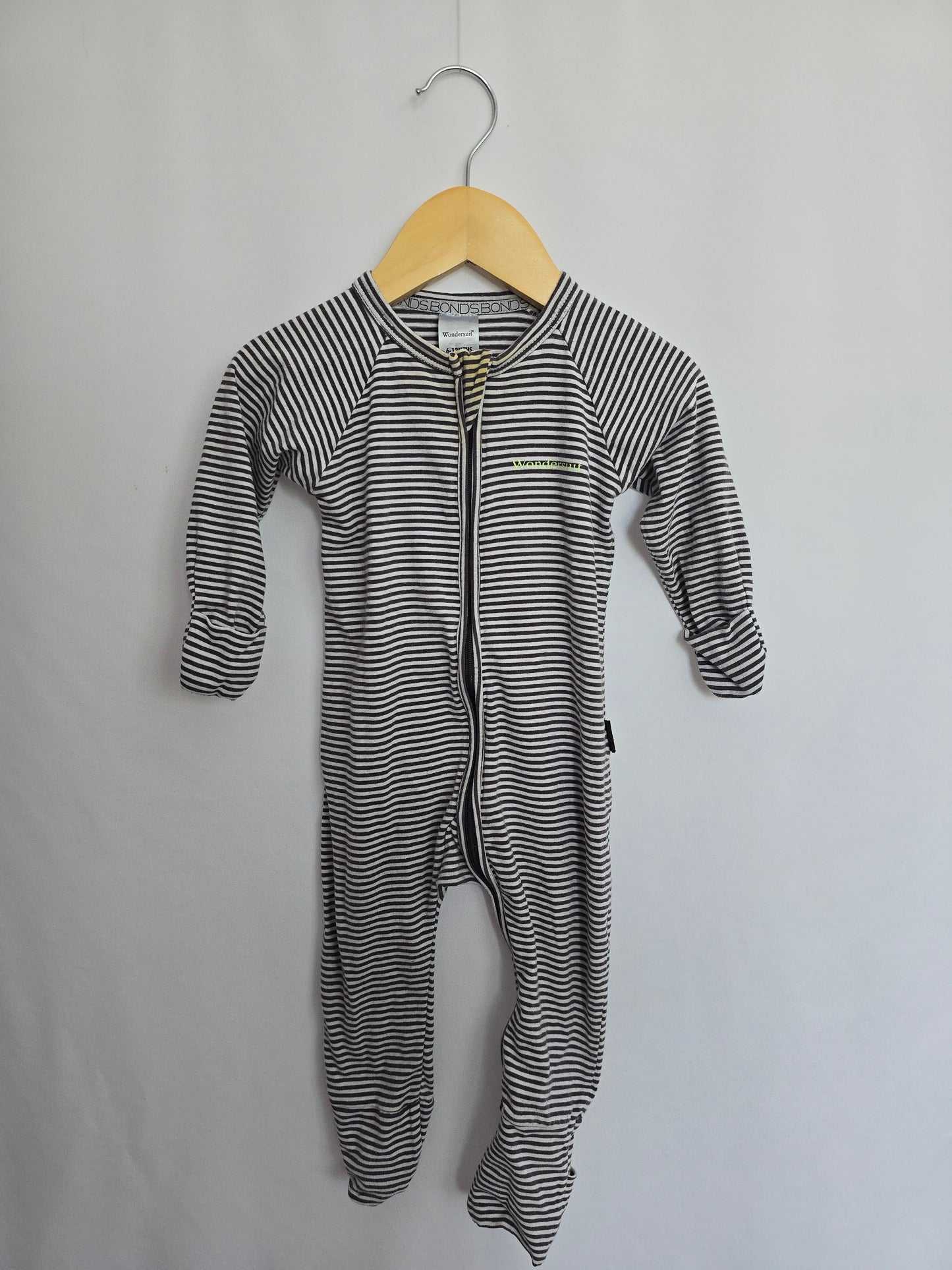 PLAY Bonds Wondersuit Black Stripe • 6-12 months