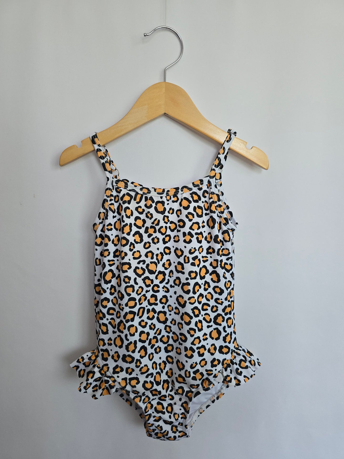 Salty Swimwear Leopard Ruffle Swimsuit • 4 years