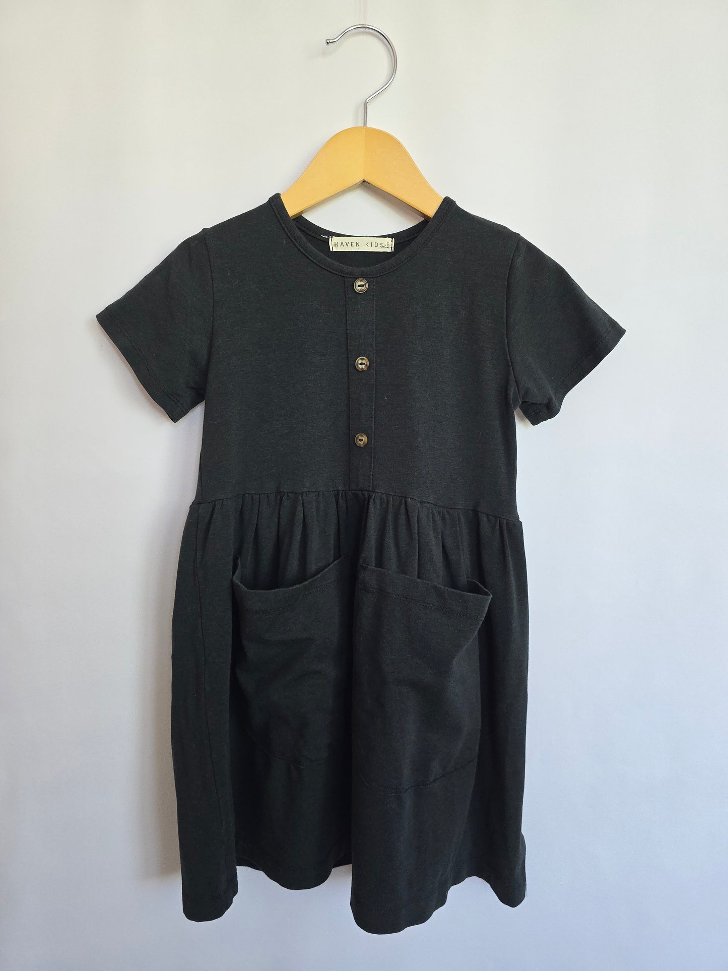 Haven Kids Meadow Dress Dusty Black • 4-5 years