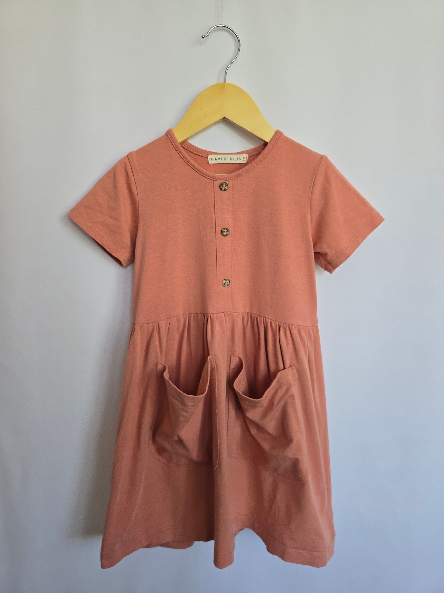 Haven Kids Dusty Coral Meadow Dress • 4-5 years