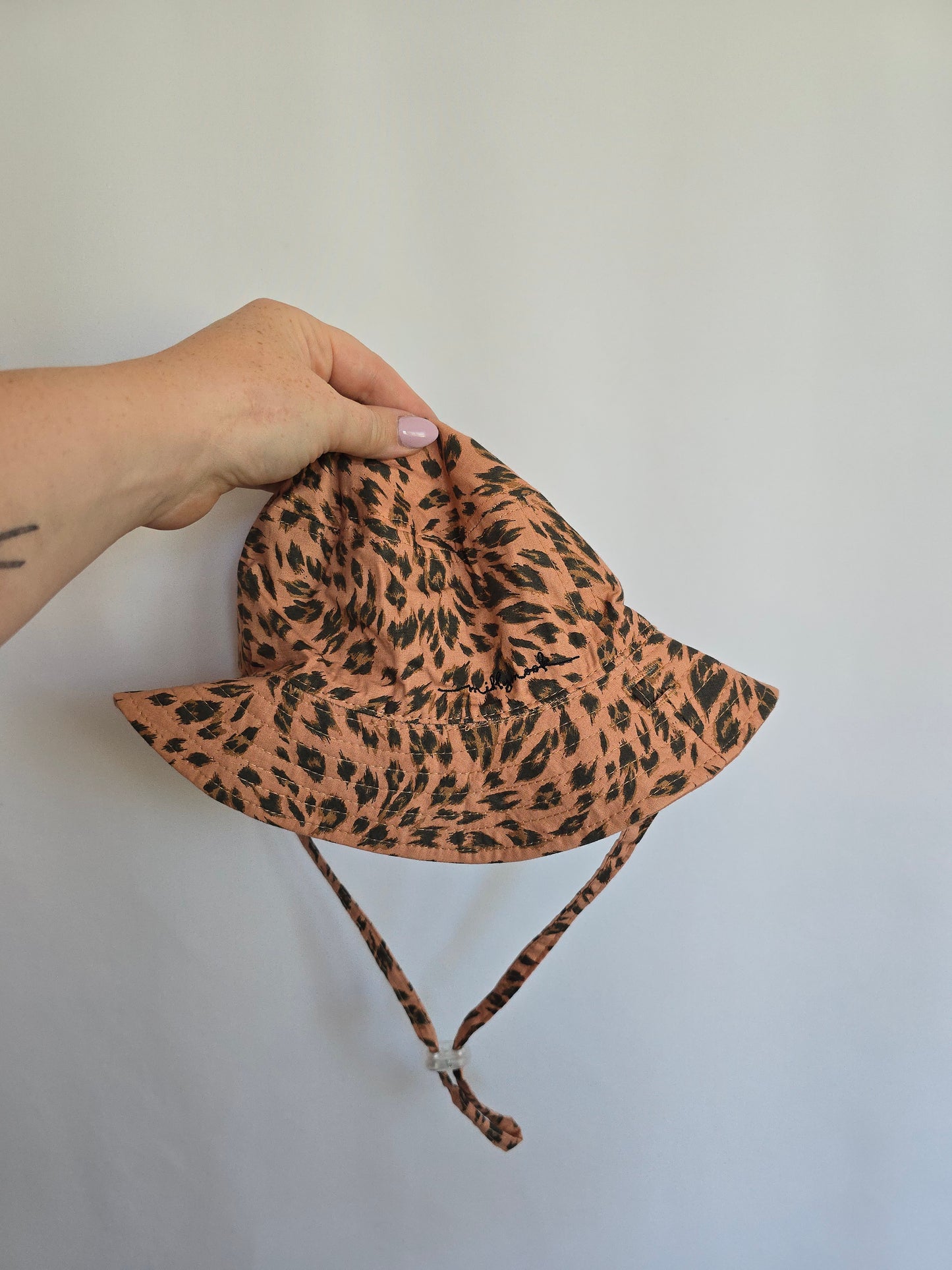 Milly Mook Leopard/Brown Reversible Hat • 12-24 months
