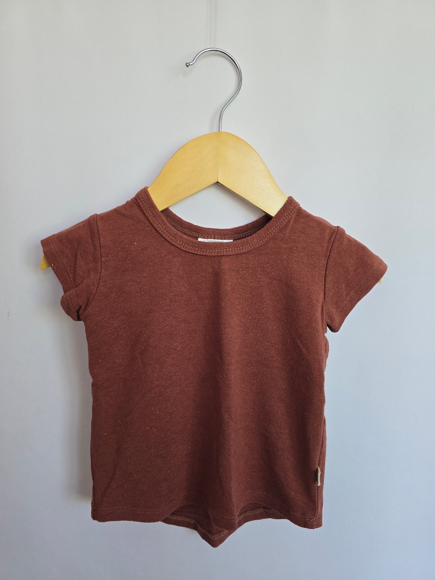 Jax & Lennon Cranberry Basic Tee • 0-6 months