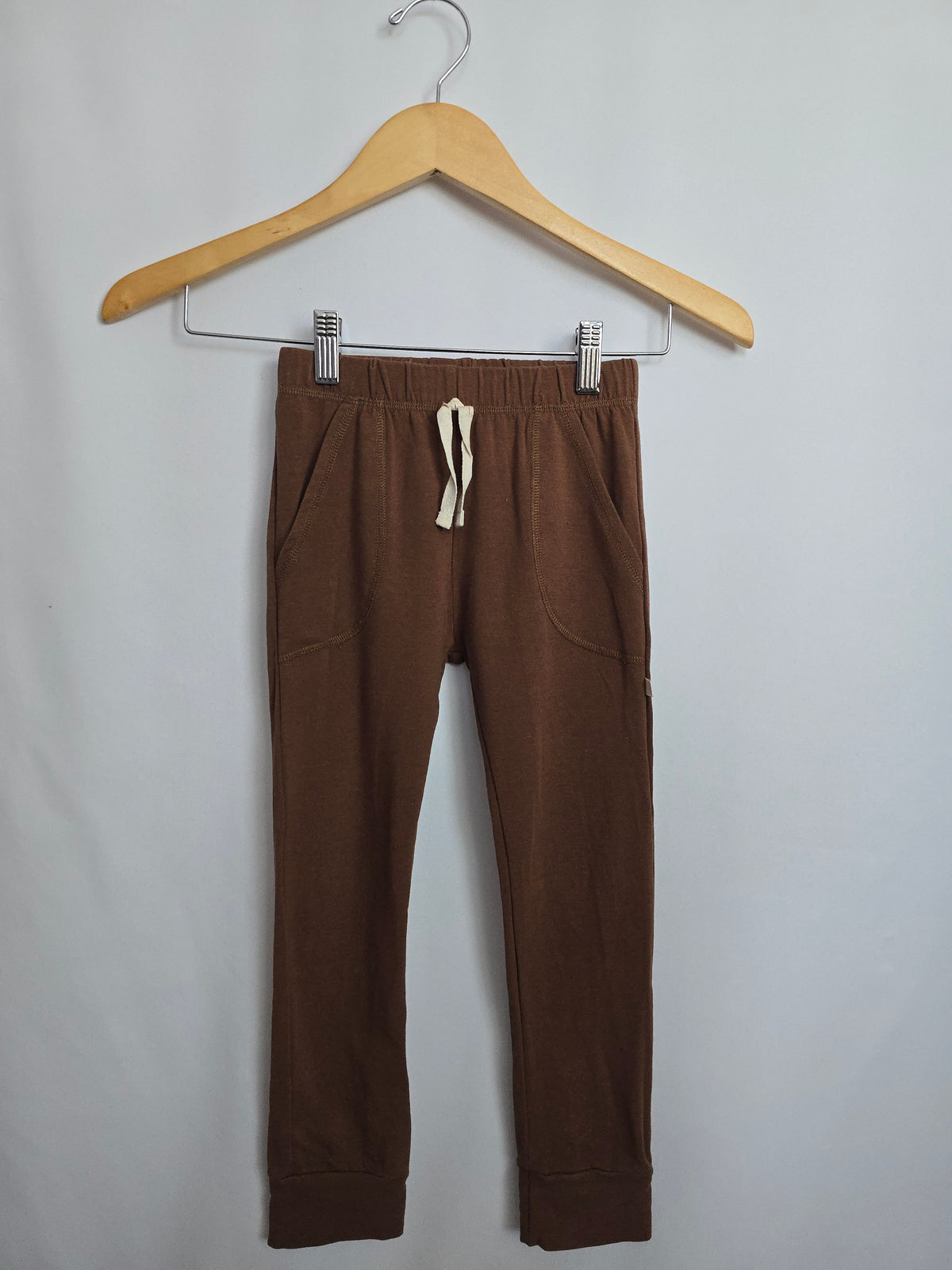 Jax & Lennon Cocoa Brown Terry Lounge Pants • 5-6 years