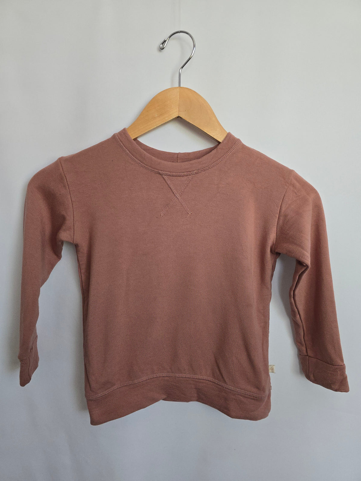 Jax & Lennon Rose Dust Fleece Crewneck • 3-4 years