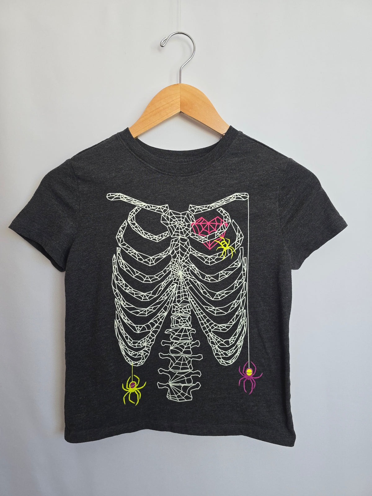Cat & Jack Grey Skeleton Tee • 6-7 years