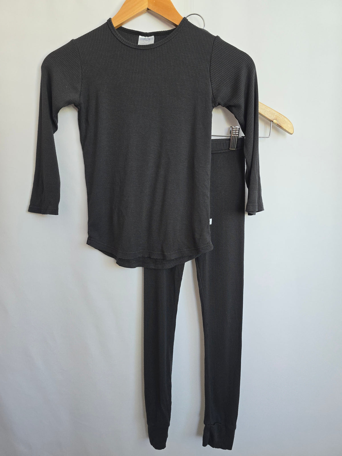 PLAY Tiny Button Apparel Ribbed Slate Lounge Set • 6-7 years