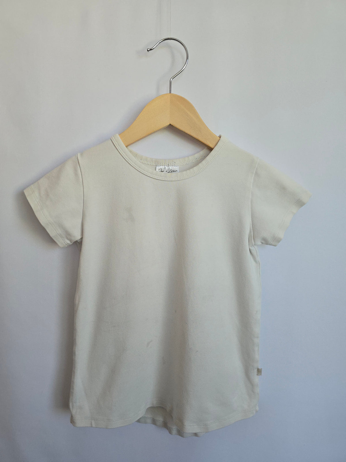 PLAY Jax & Lennon White Basic Tee • 3-4 years