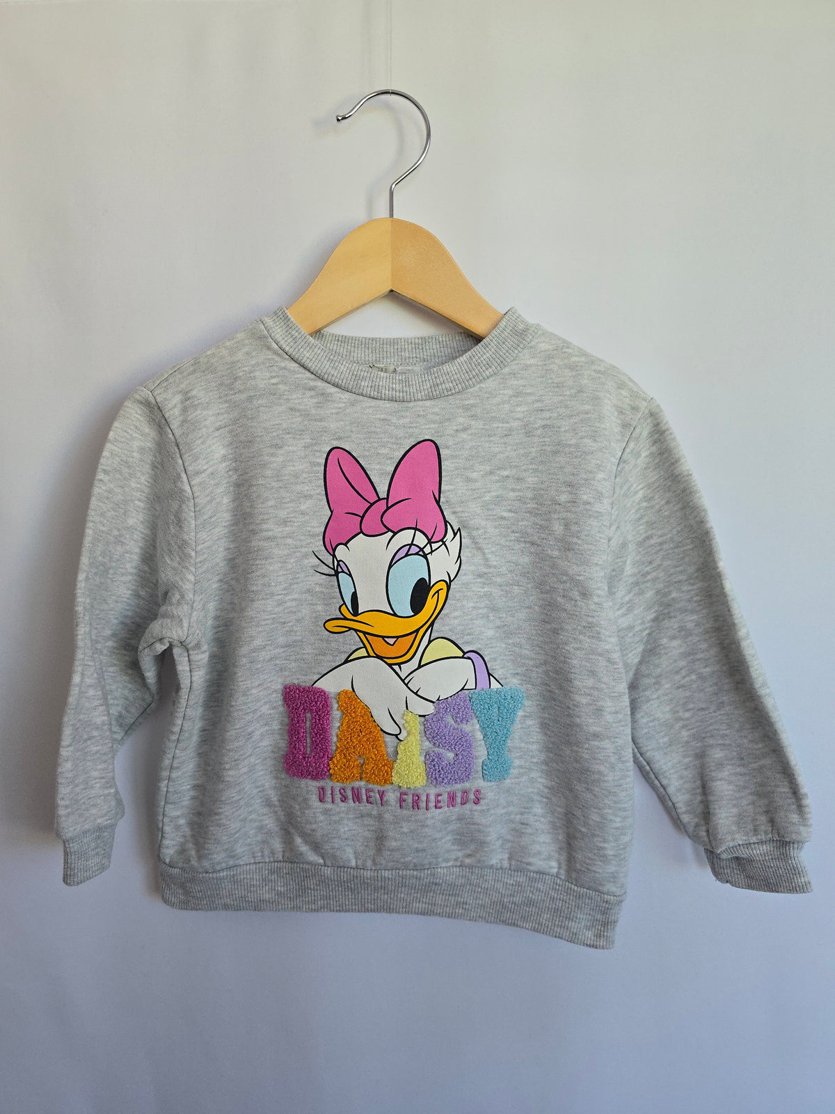 H&M Grey Daisy Crewneck • 2-4 years