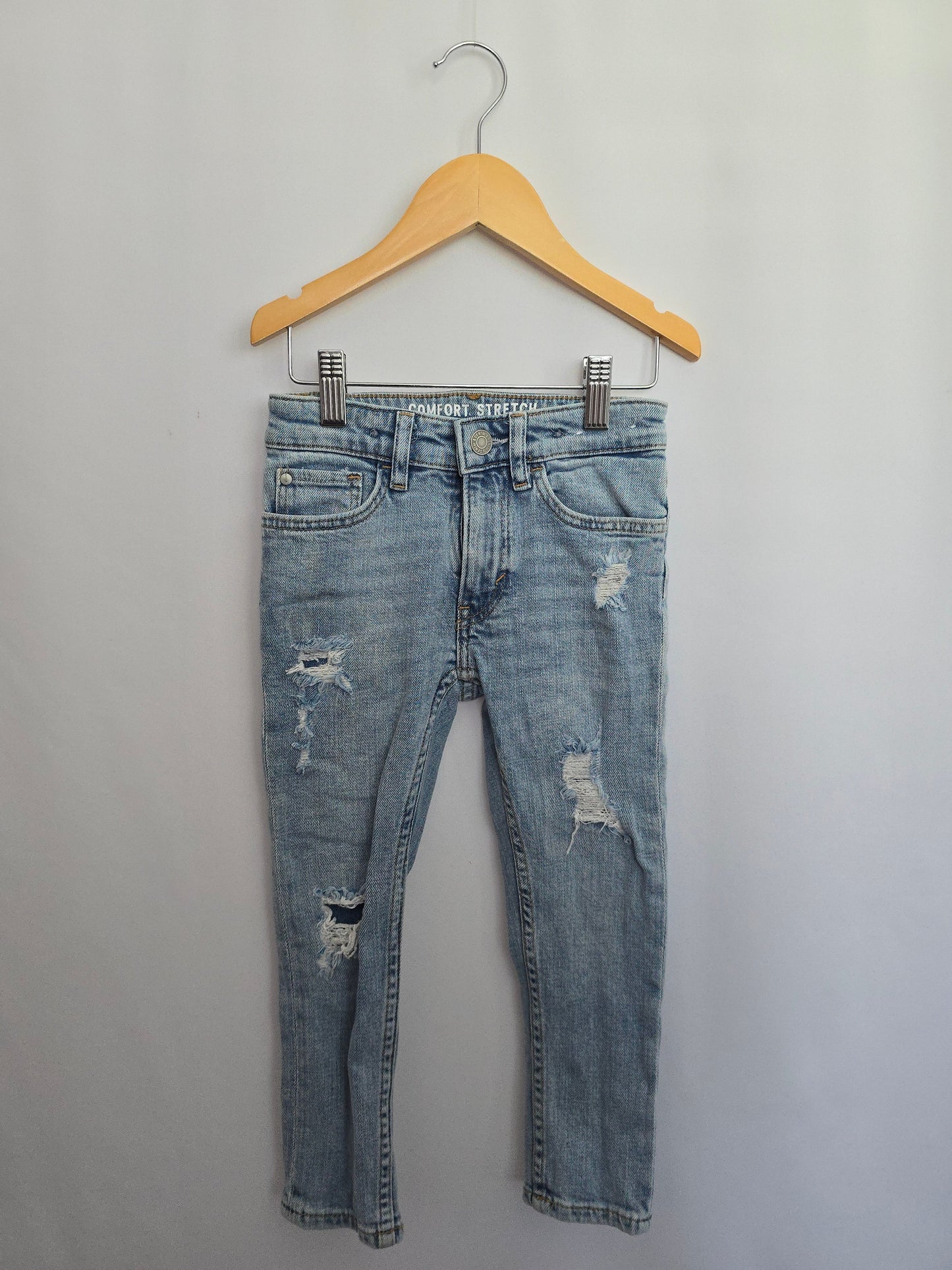 H&M Comfort Stretch Distressed Denim • 3-4 years