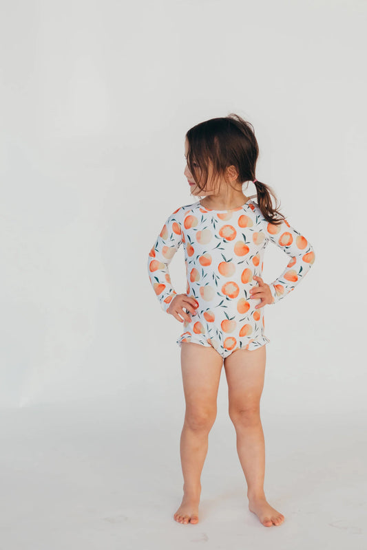 Current Tyed The "Ella" Ruffle Rashguard Suit • 0-6 months