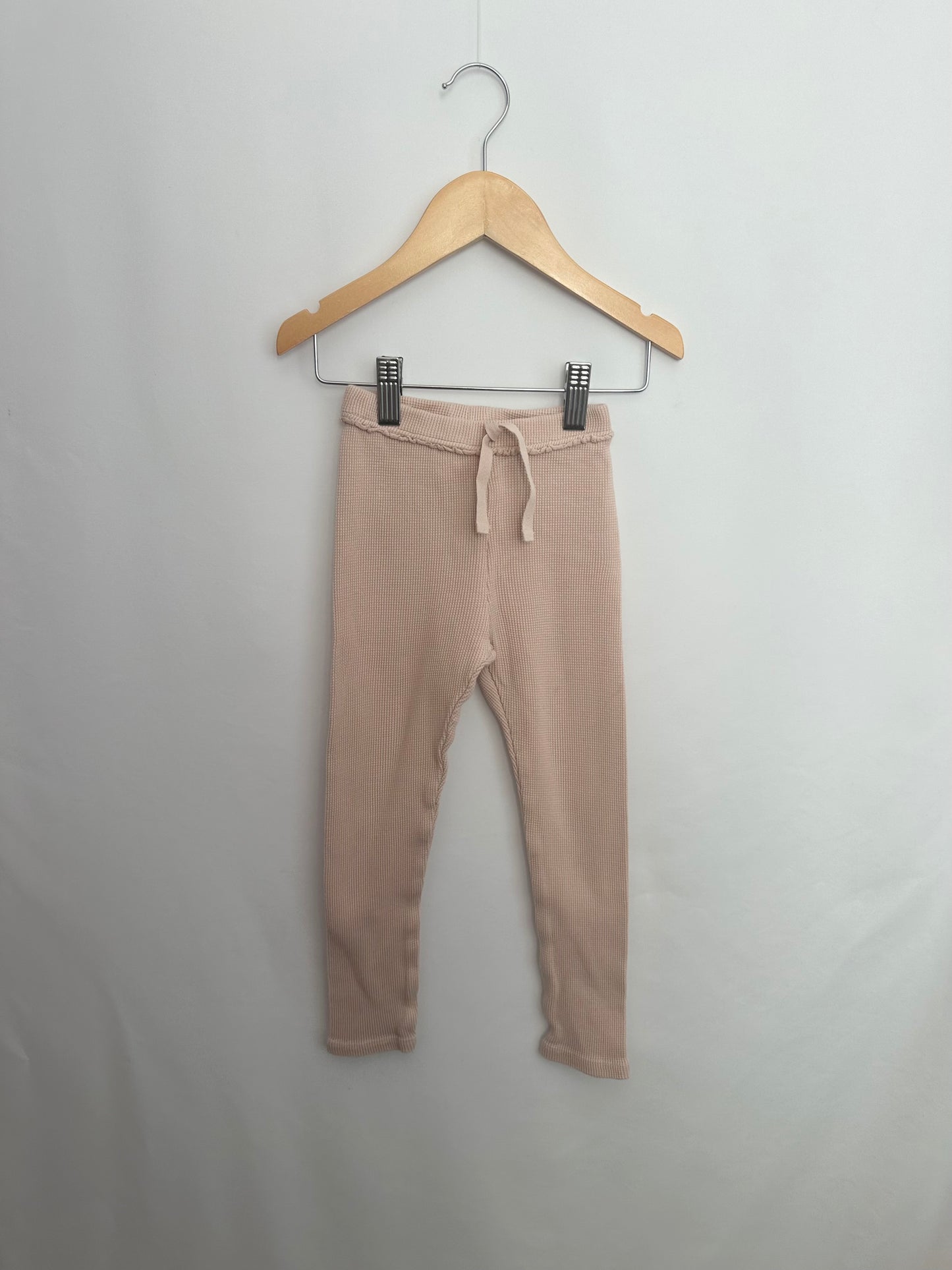 Zara Blush Waffle Leggings • 5-6 years
