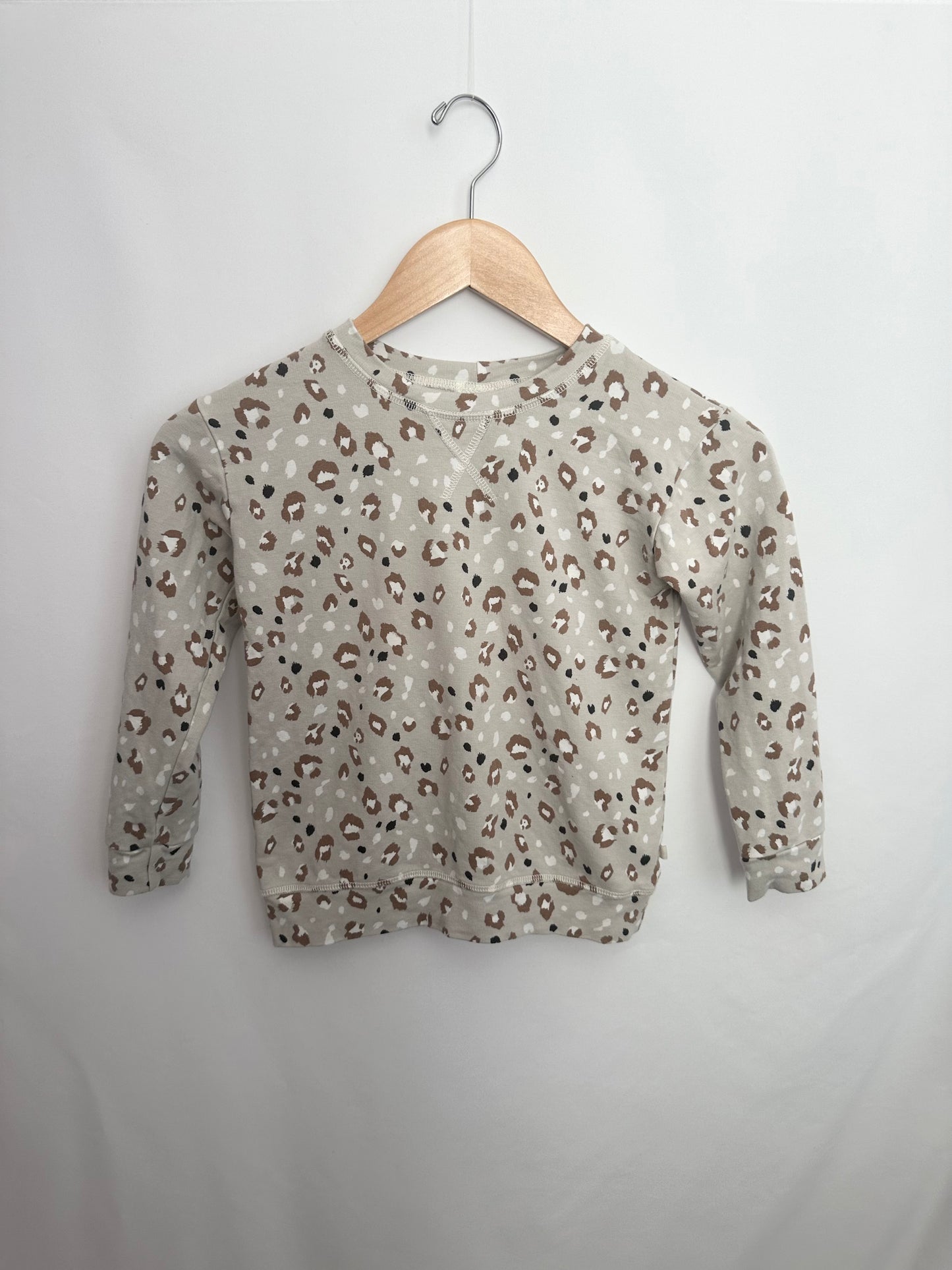 Jax & Lennon Snow Leopard Crewneck • 5-6 years