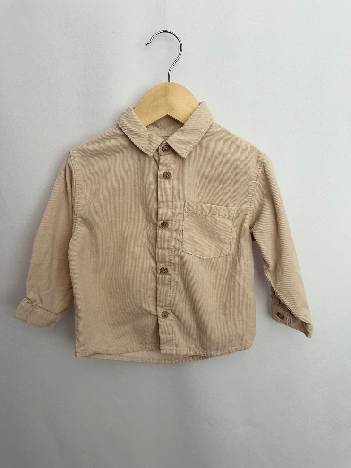 Zara Cream Button Up Shirt • 12-18 months