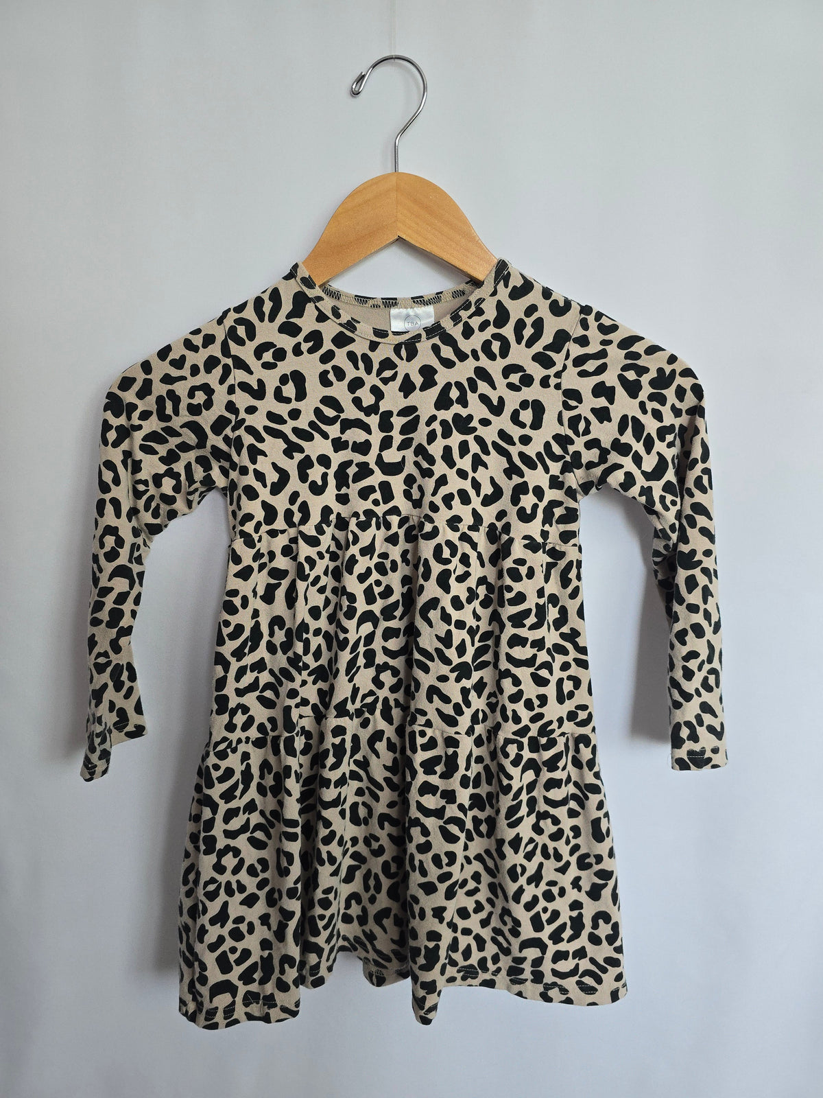 Tiny Button Apparel Leopard Tiered Dress • 6-7 years