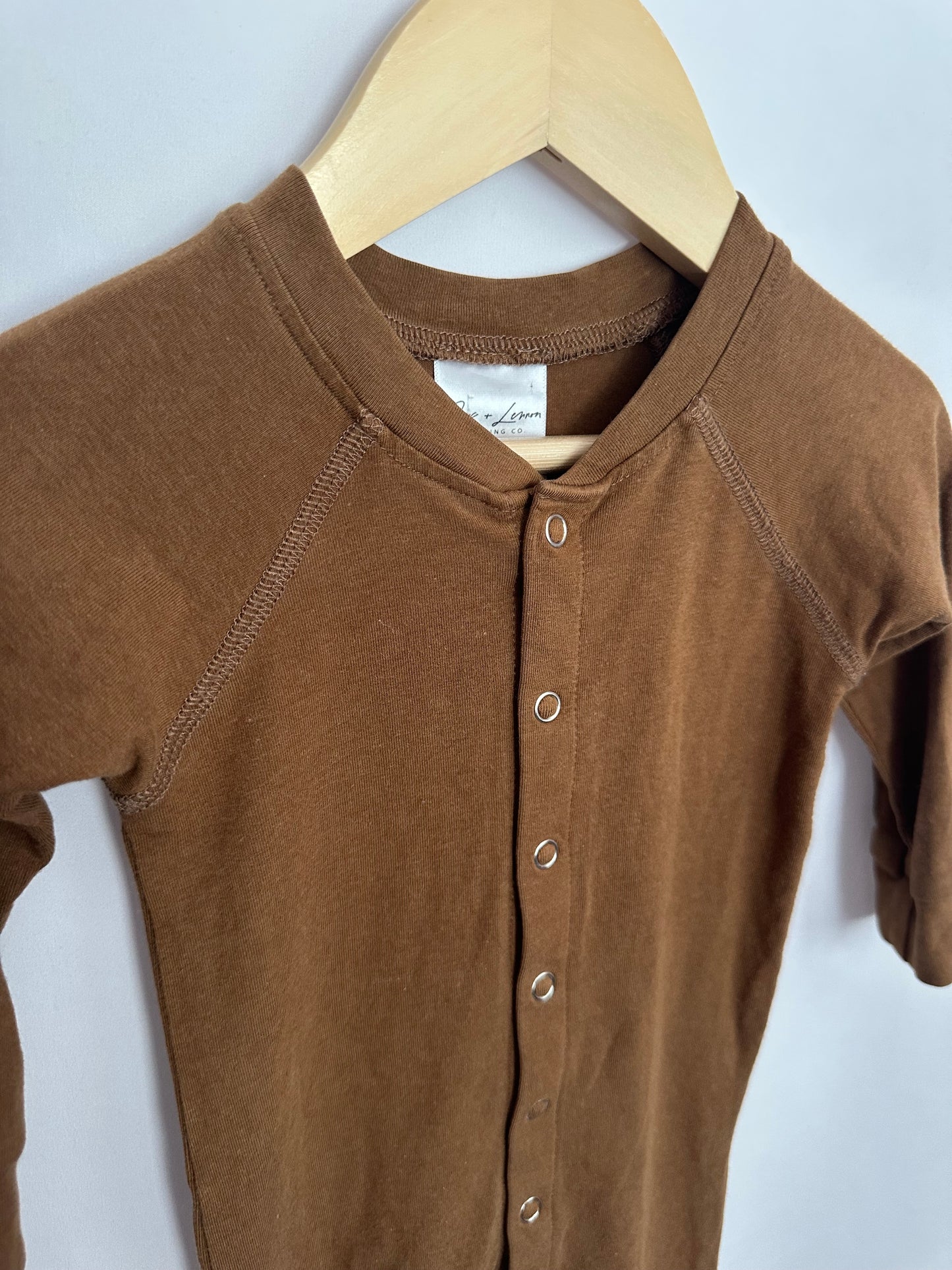 Jax & Lennon Chestnut Snap Lounge Suit • 6-12 months
