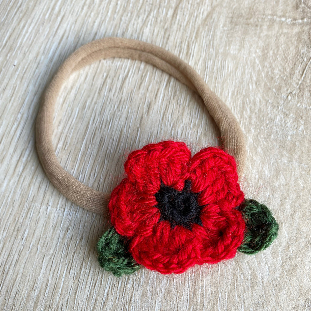 Crochet Poppy Headband