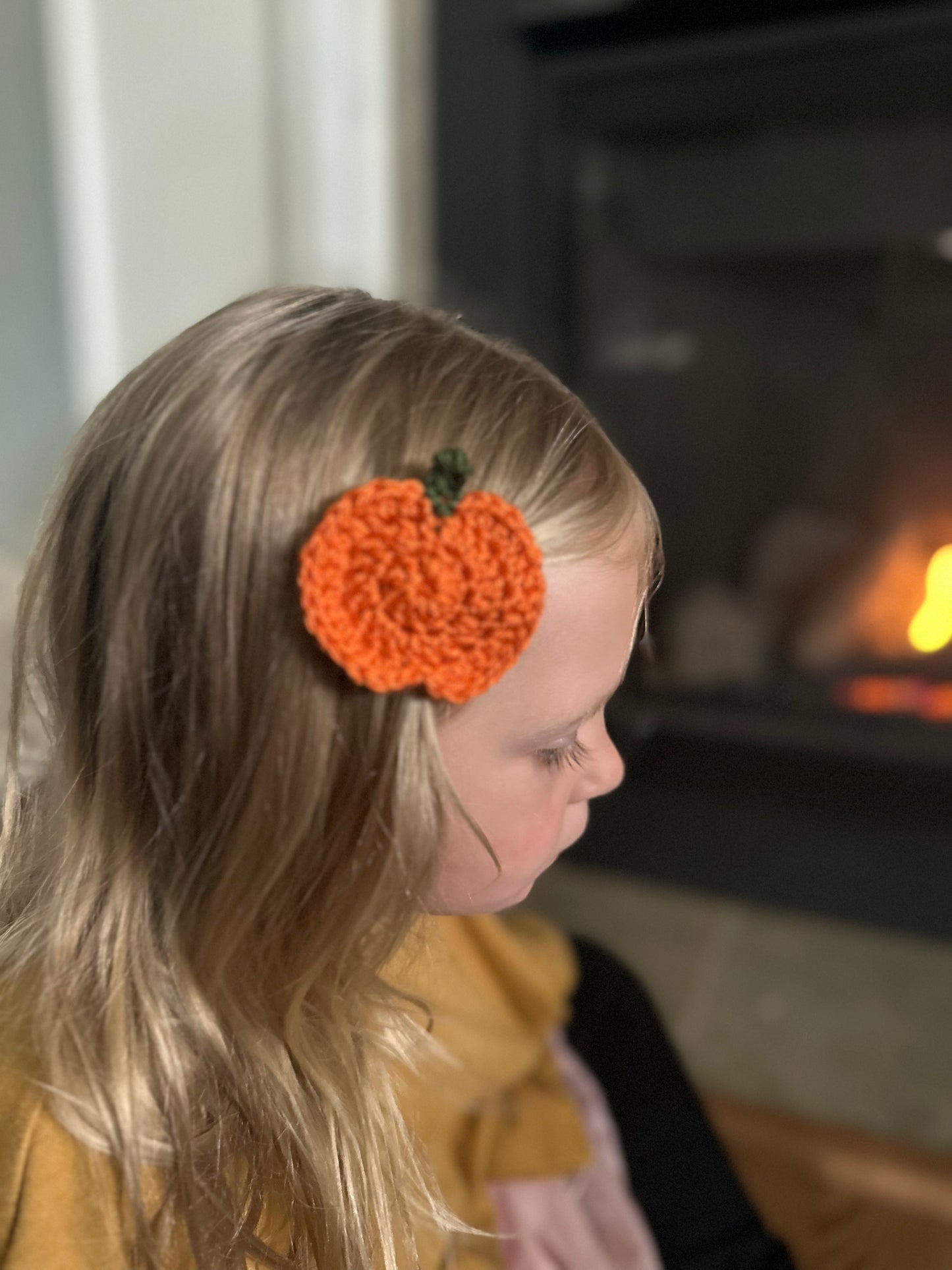 Large Pumpkin Spice Pumpkin Hairclip