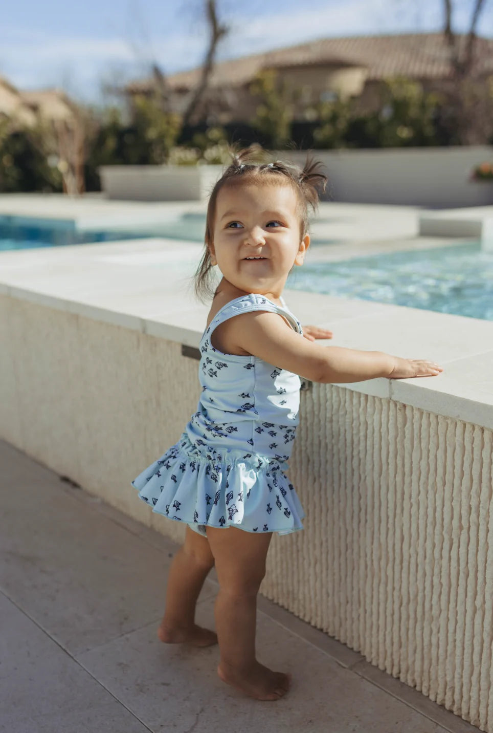 Current Tyed x Little & Lively: The "Sullivan" Ruffle Swim Bottoms • 0-6 months