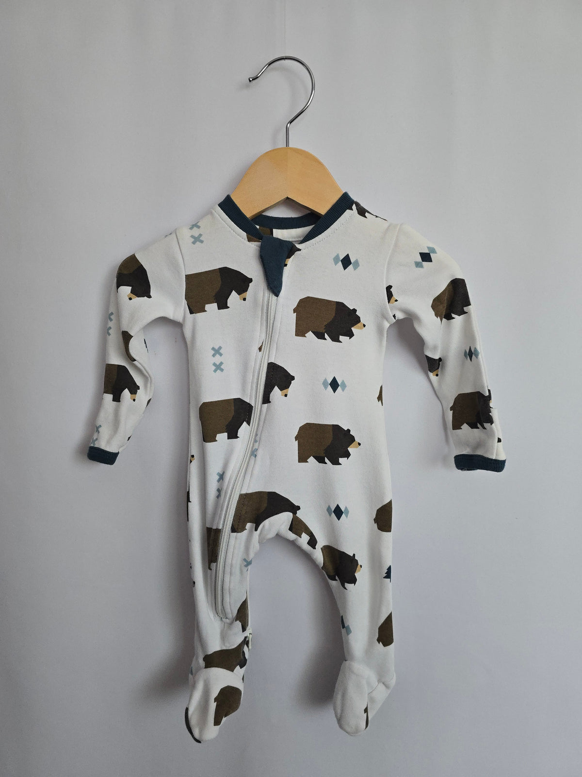 Zippy Jamz Bears Zip Footie • Newborn