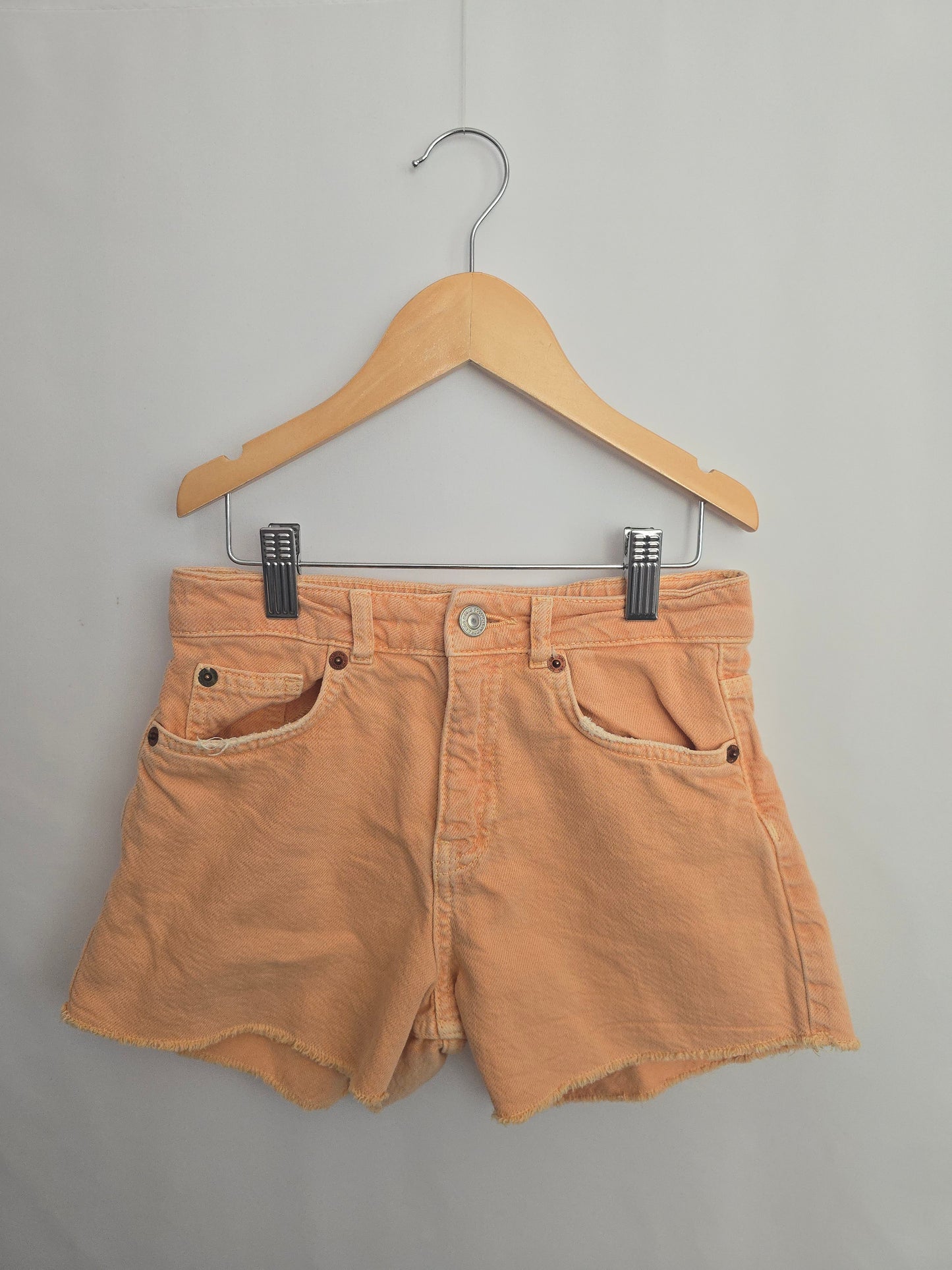 Zara Peach Denim Shorts • 10 years