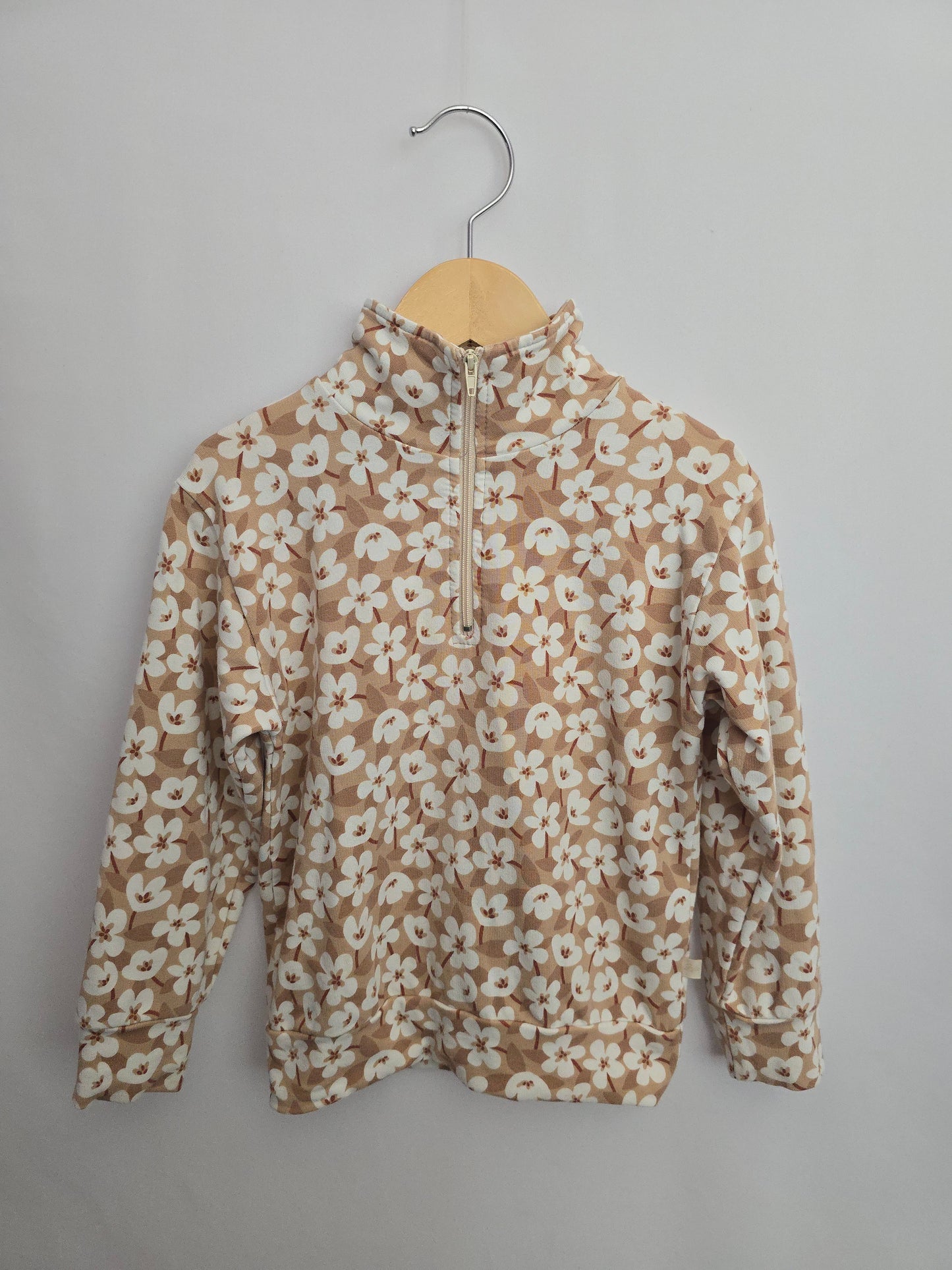 Jax & Lennon Jasper Bloom 1/4 Zip Sweater • 18-24 months