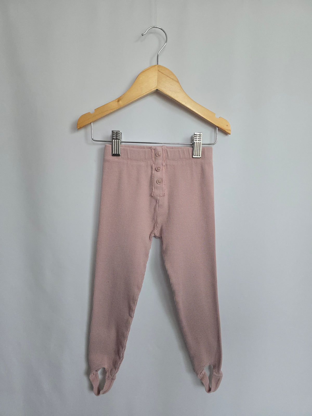 Zara Dusty Pink Leggings with Stirrups • 18-24 months