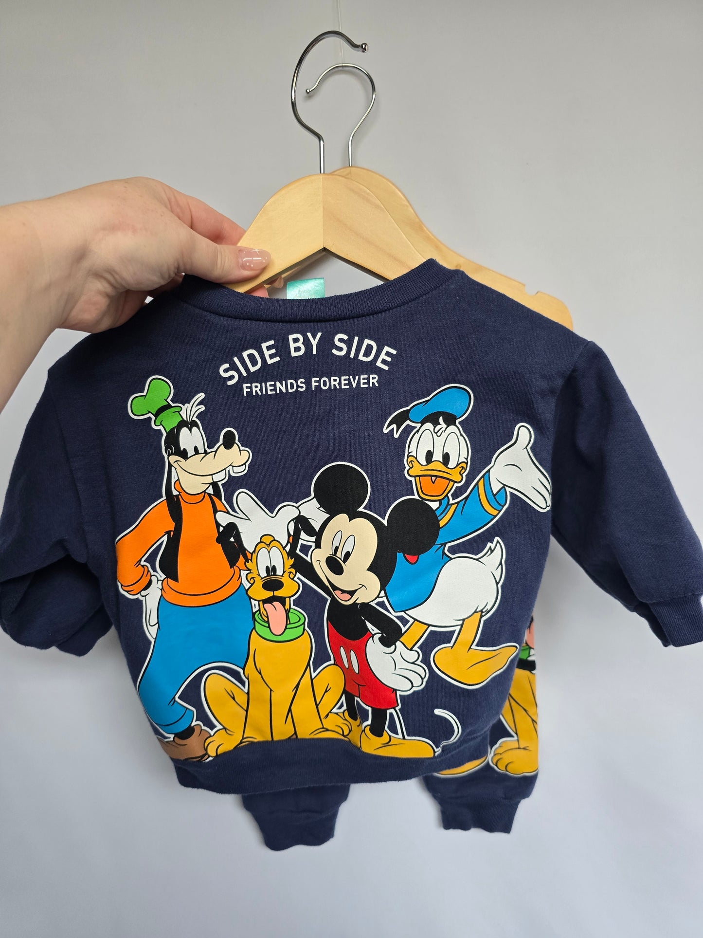 Disney Baby Mickey & Friends Side by Side Crewneck & Joggers • 3-6 months