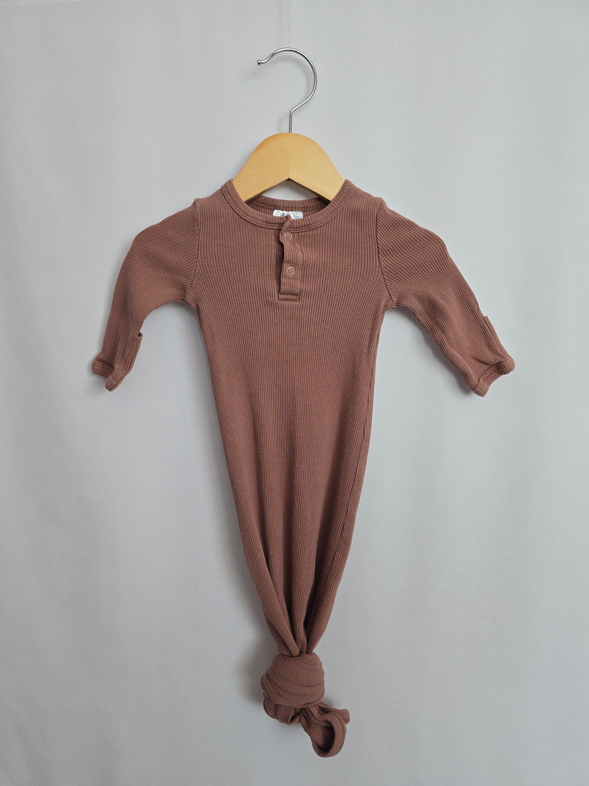 Mebie Baby Rose Dust Knotted Gown • 0-3 months