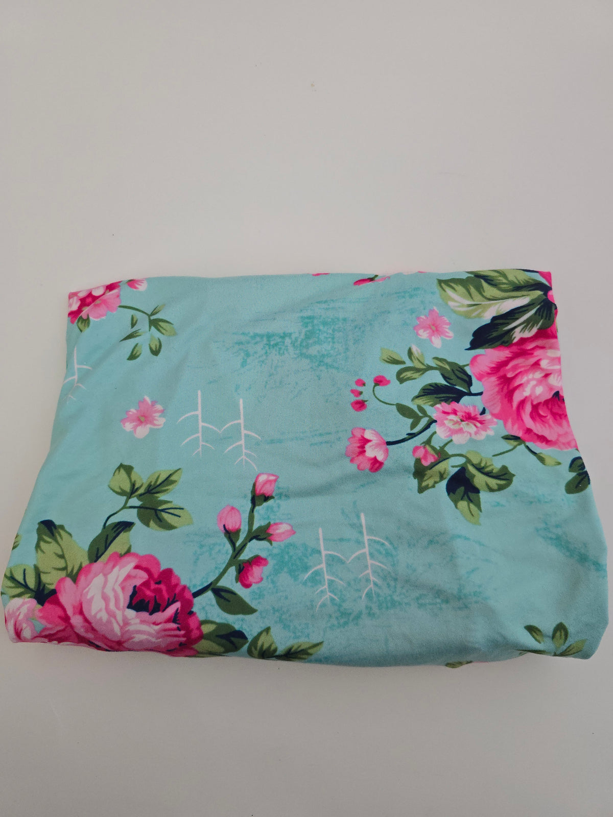 Posh Peanut Mint Roses Change Pad Cover 33x17x7