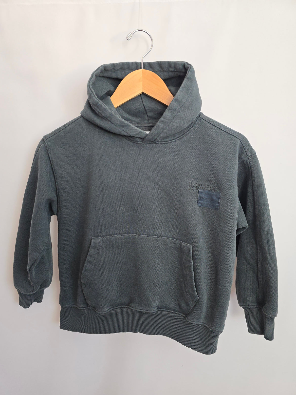 Zara Deep Blue See You Around Hoodie • 8 years