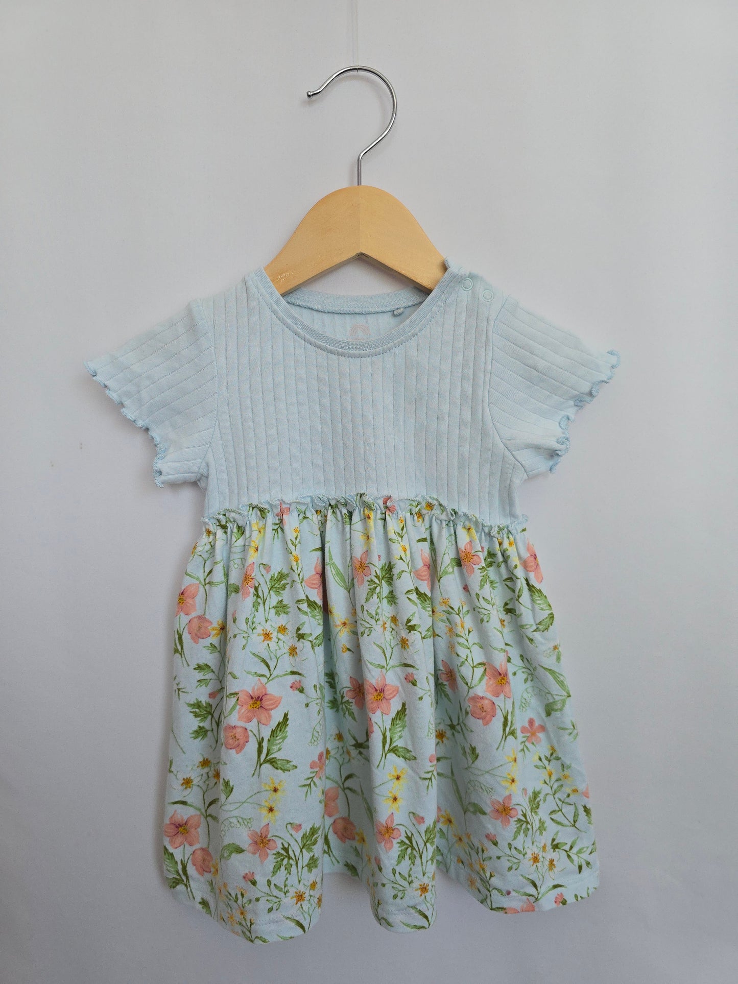 Next Blue Floral Empire Dress • 9-12 months