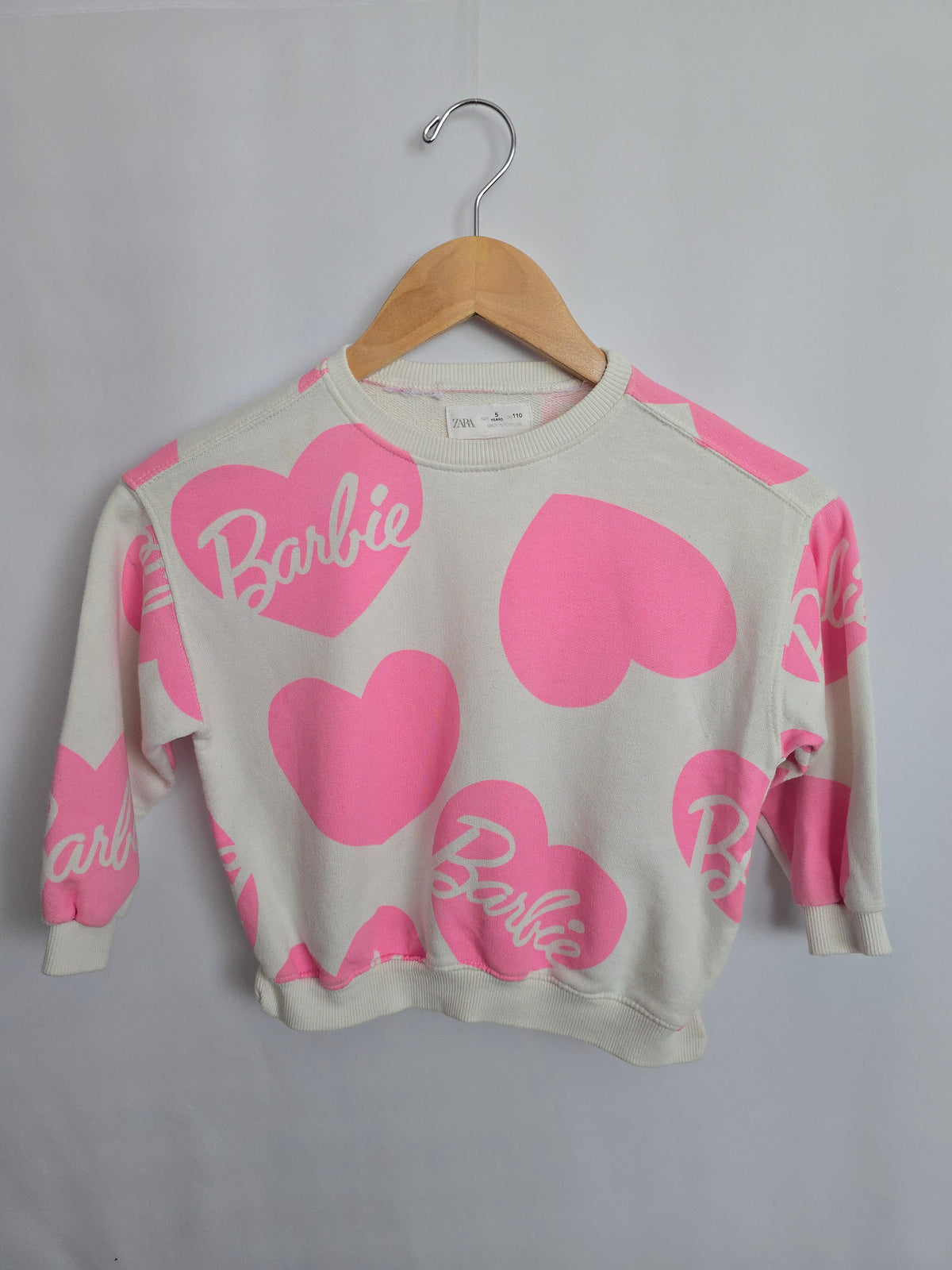 Zara Barbie Hearts Crewneck • 5 years