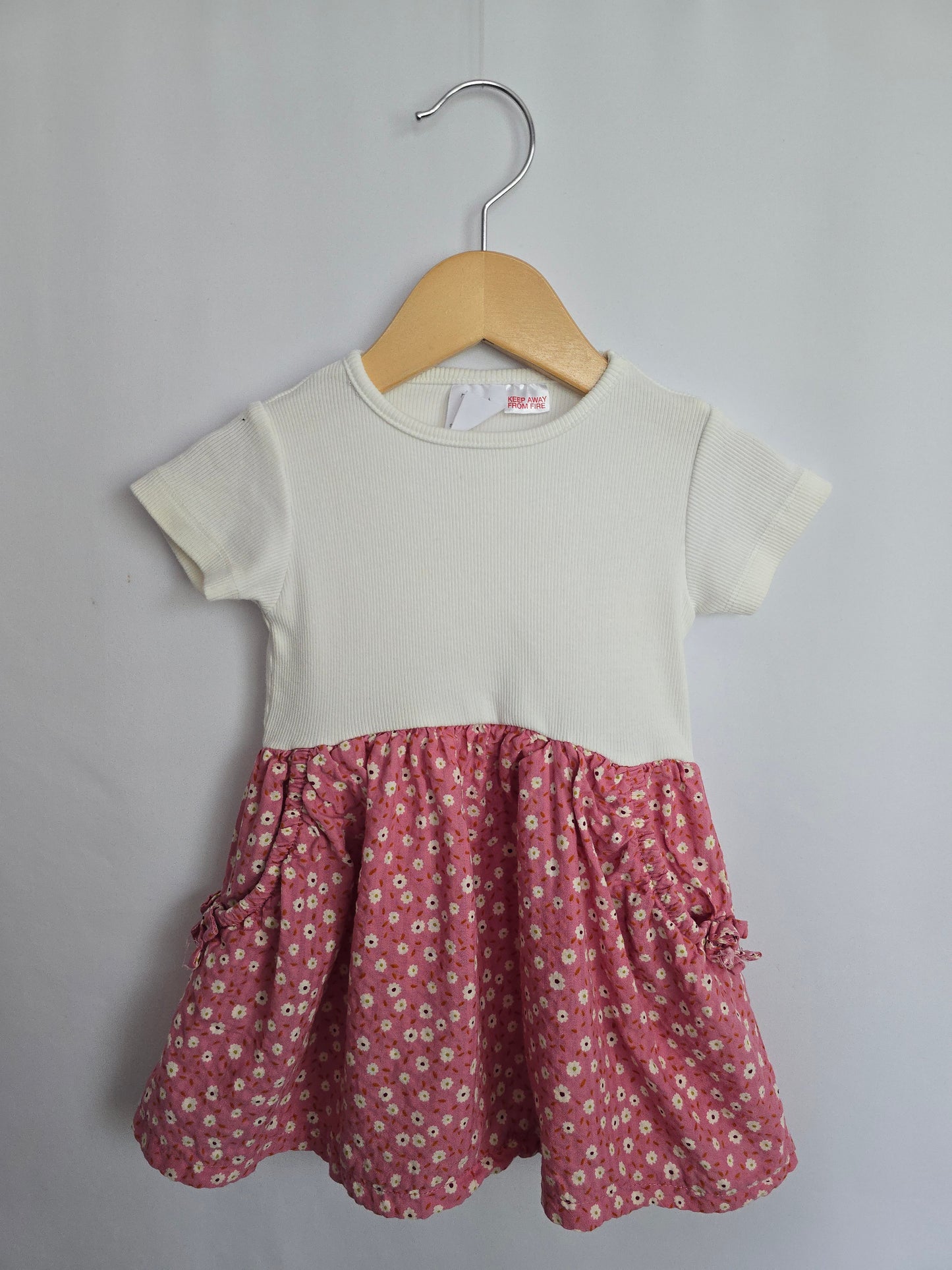Zara Pink Floral Dress • 18 months