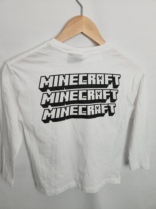 Zara x Mine Craft White Long Sleeve Shirt • 8 years