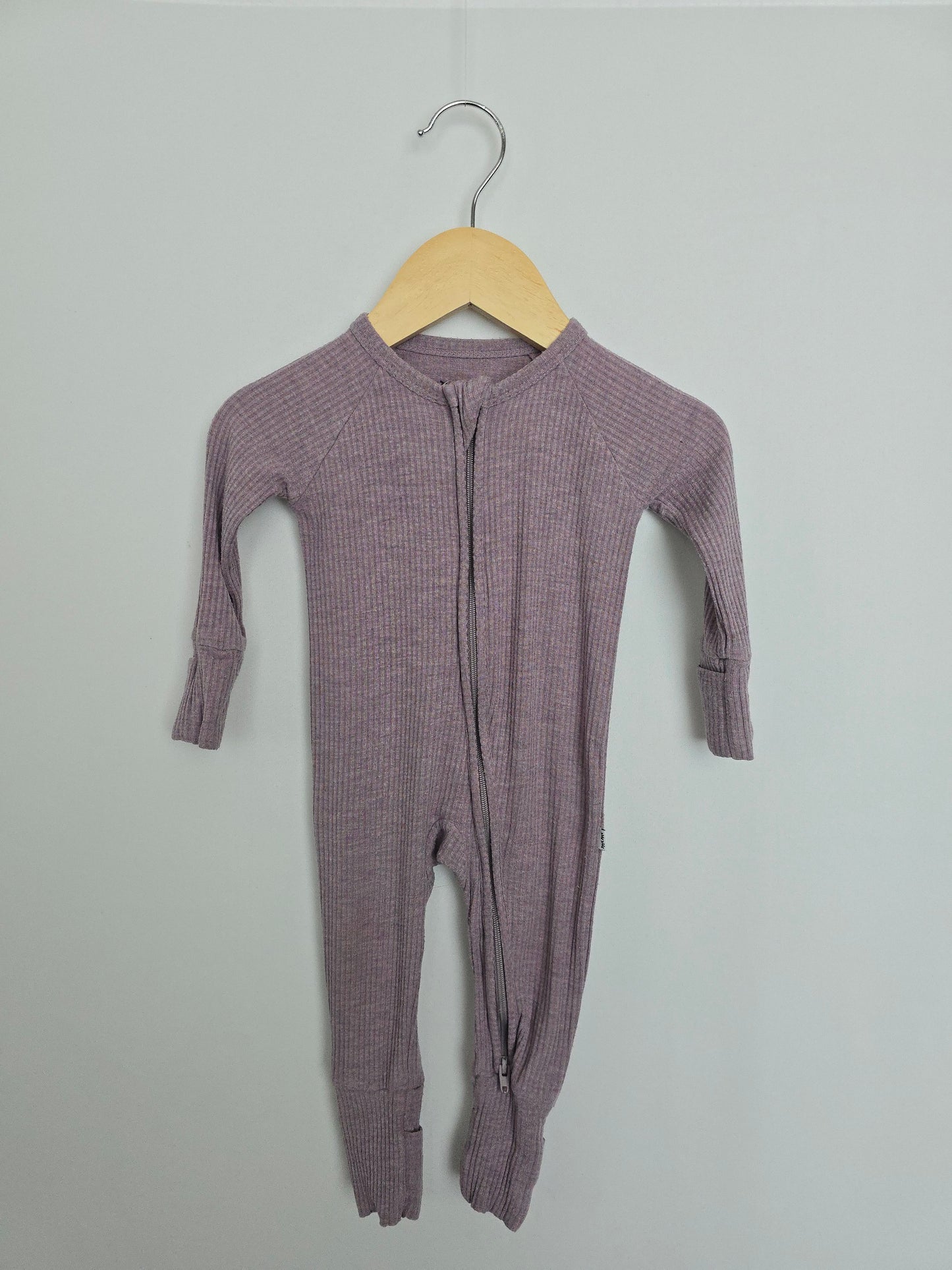 Little Sleepies Light Purple Ribbed Zippy • 0-3 months