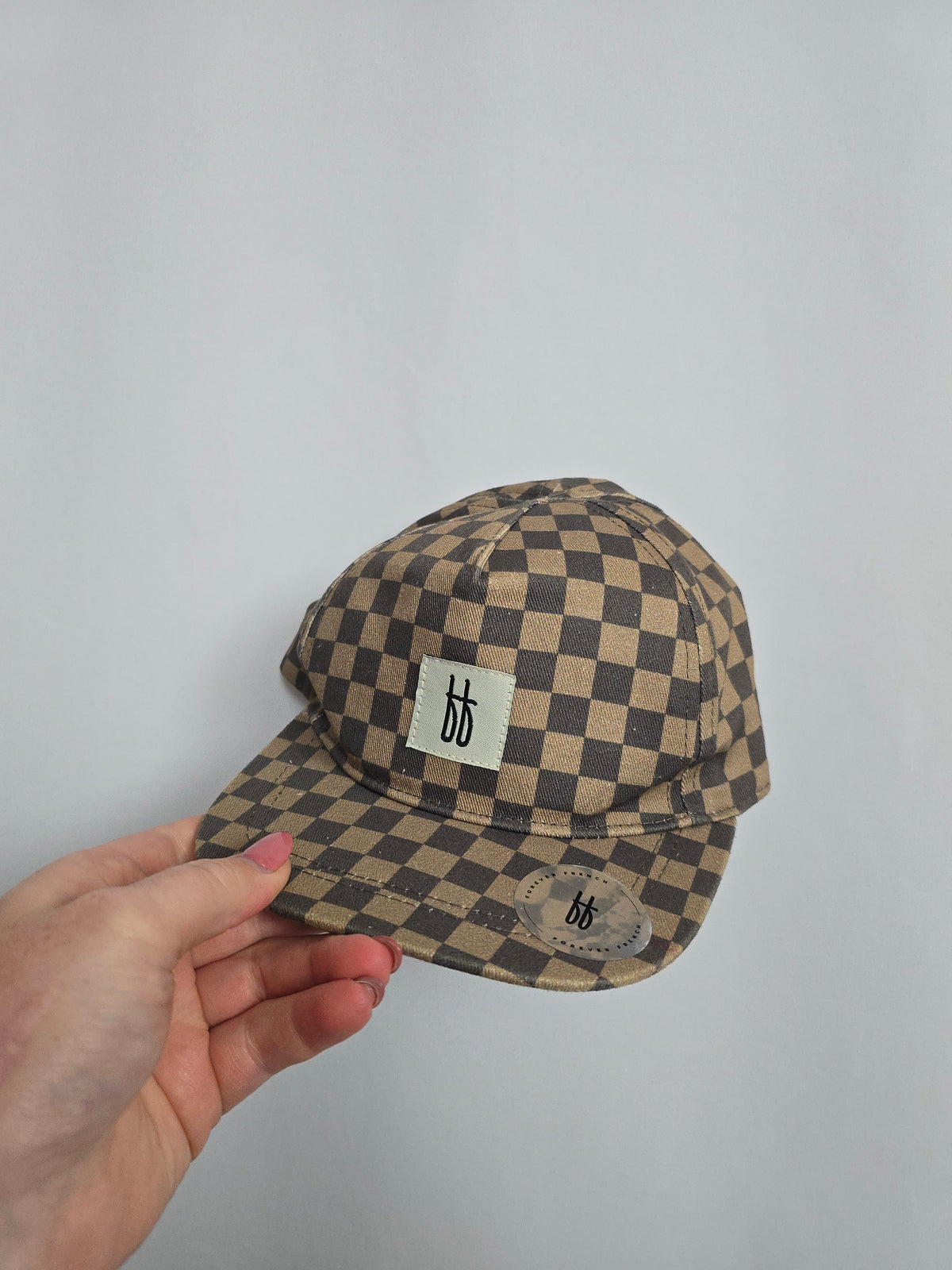 Forever French Checkered Snap Back Hat • 18 months - 3 years