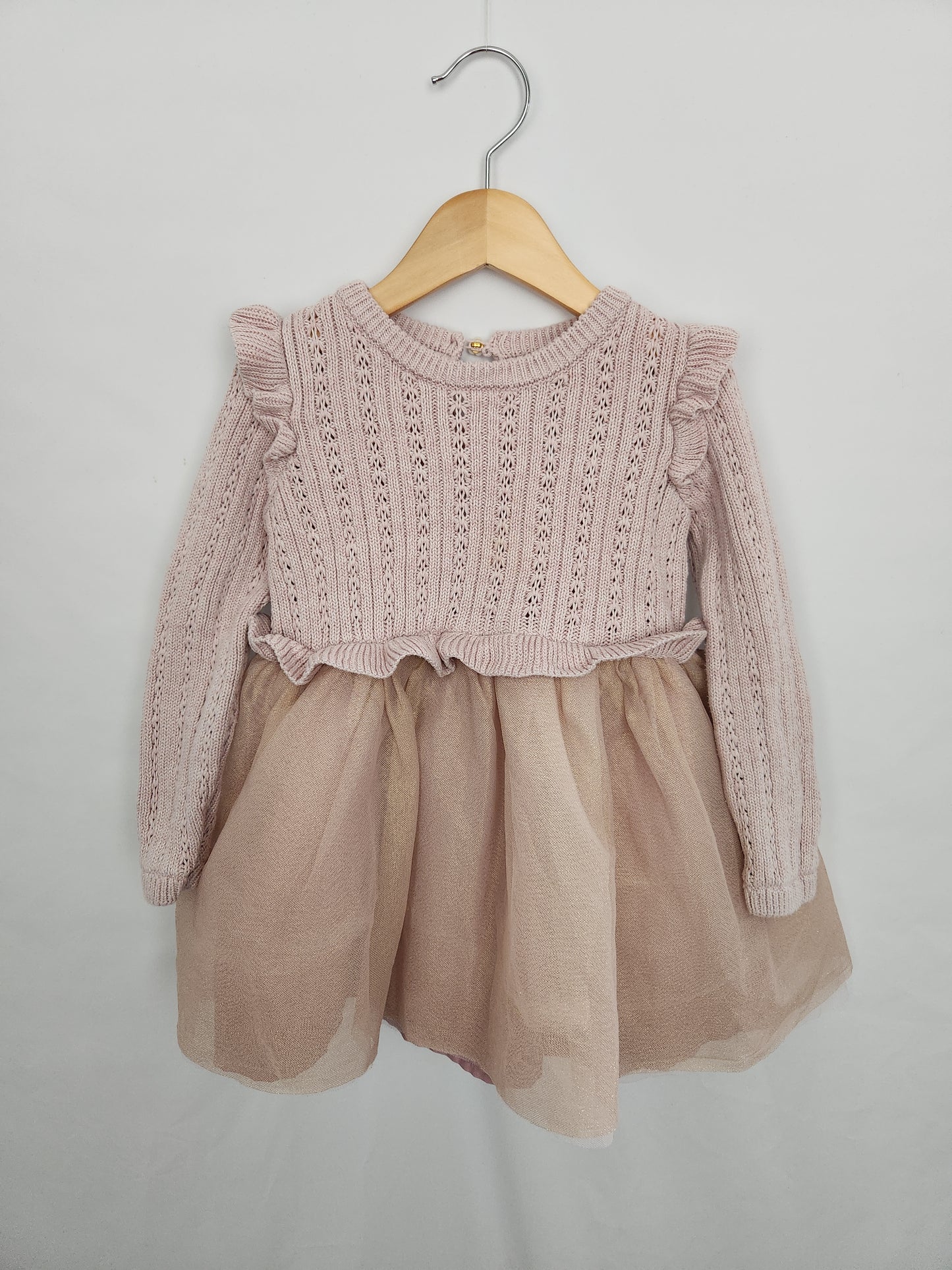 Cupcakes & Cashmere Knit Top, Glitter Tulle Bottom Fancy Dress • 3 years