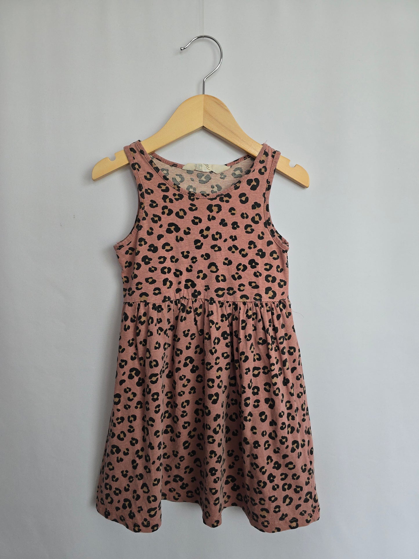 PLAY H&M Pink Leopard Tank Dress • 2-4 years